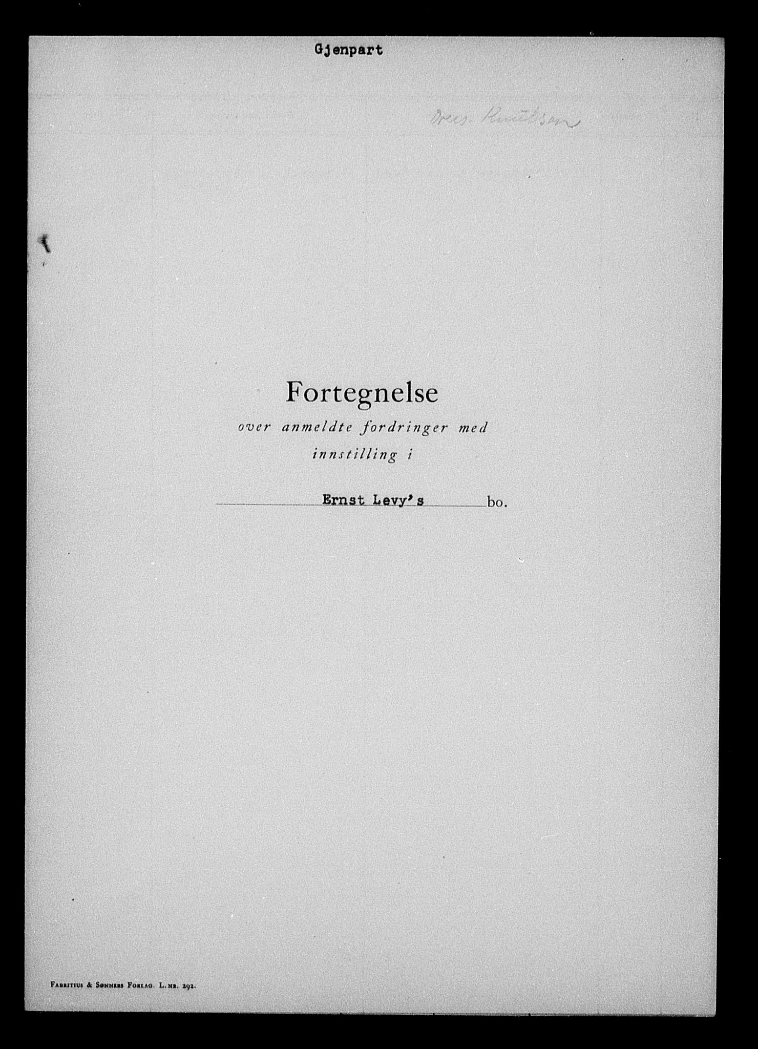 Justisdepartementet, Tilbakeføringskontoret for inndratte formuer, RA/S-1564/H/Hc/Hcc/L0959: --, 1945-1947, s. 251