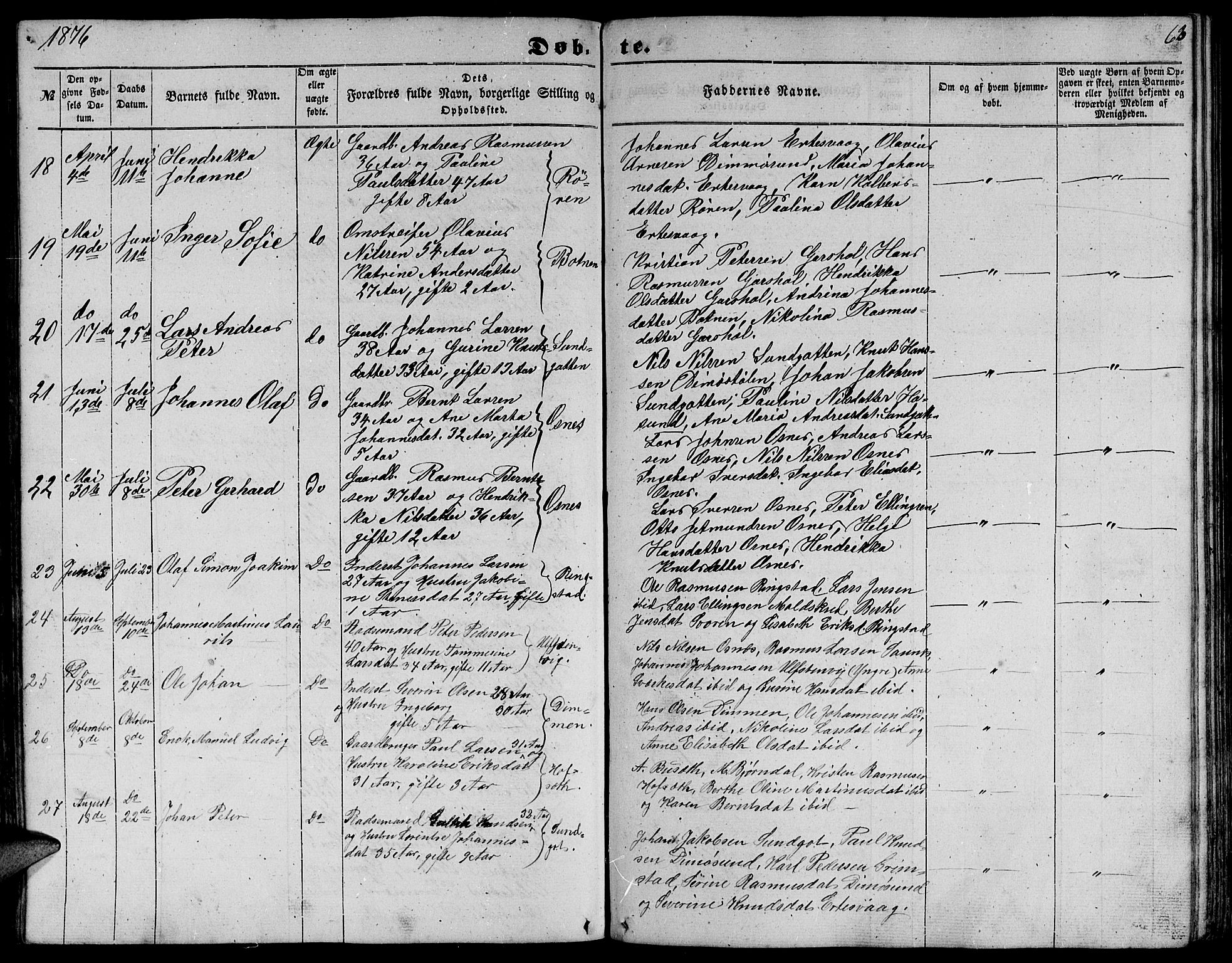 Ministerialprotokoller, klokkerbøker og fødselsregistre - Møre og Romsdal, SAT/A-1454/509/L0111: Klokkerbok nr. 509C01, 1854-1882, s. 63