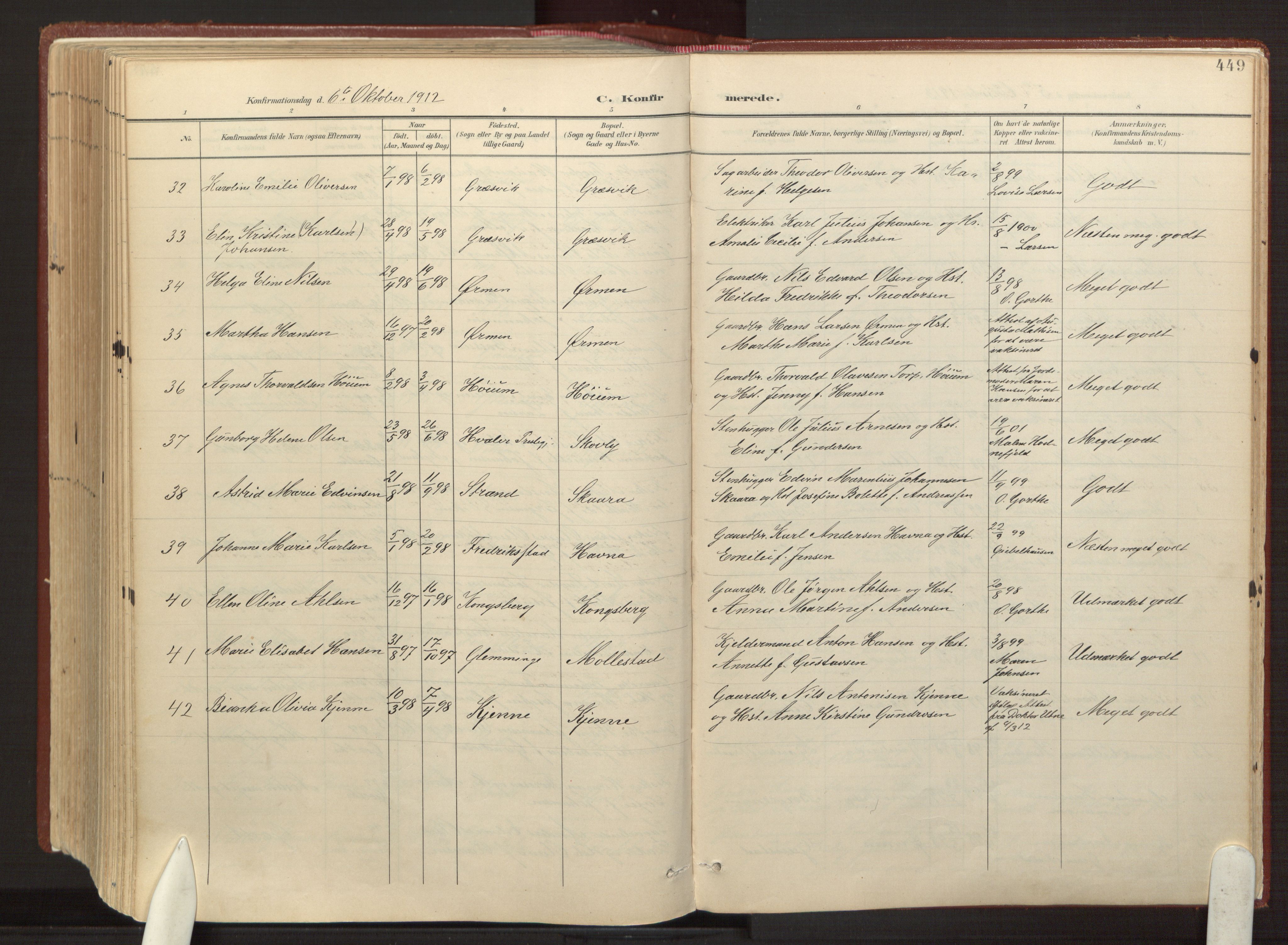 Onsøy prestekontor Kirkebøker, AV/SAO-A-10914/F/Fa/L0008: Ministerialbok nr. I 8, 1899-1923, s. 449