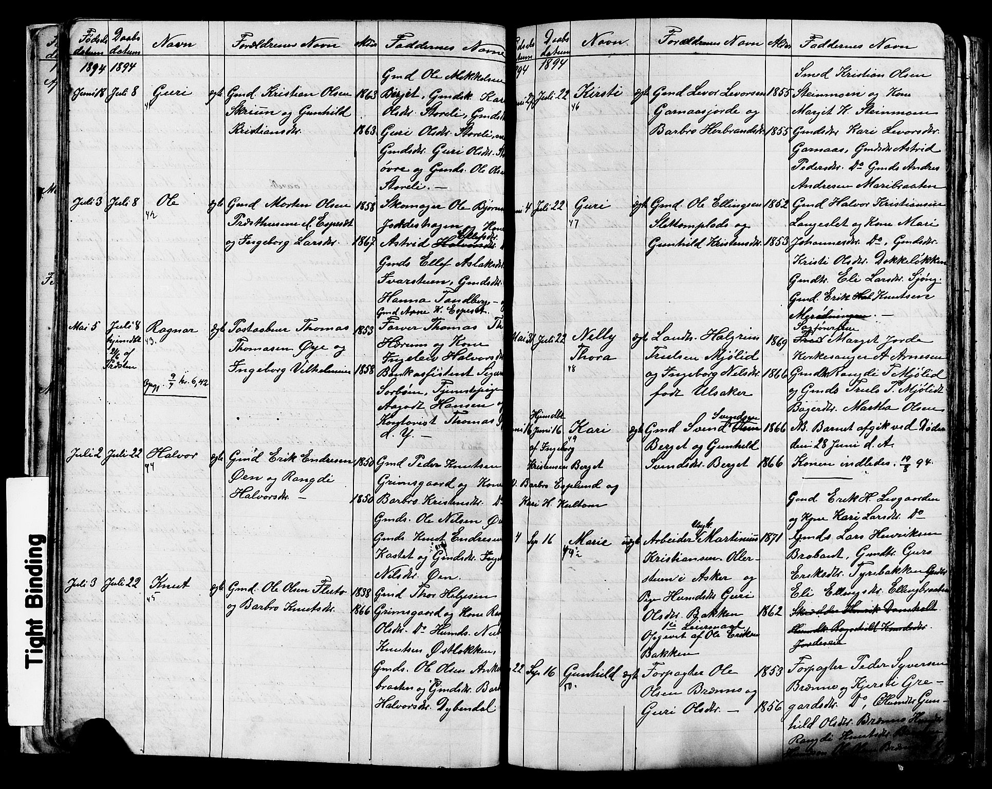 Nes kirkebøker, AV/SAKO-A-236/G/Ga/L0003: Klokkerbok nr. I 3, 1889-1909