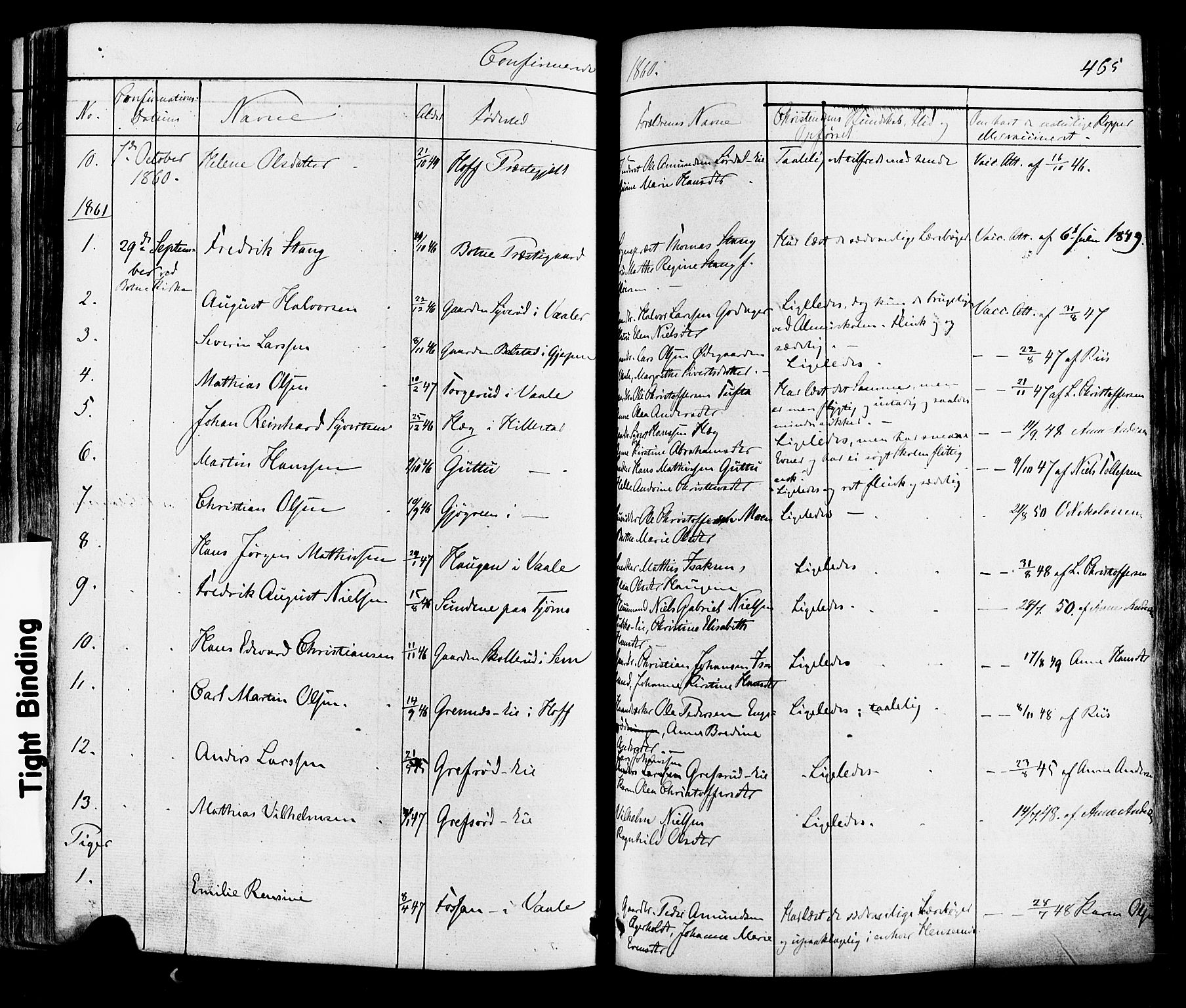 Botne kirkebøker, AV/SAKO-A-340/F/Fa/L0006: Ministerialbok nr. I 6, 1836-1877, s. 465