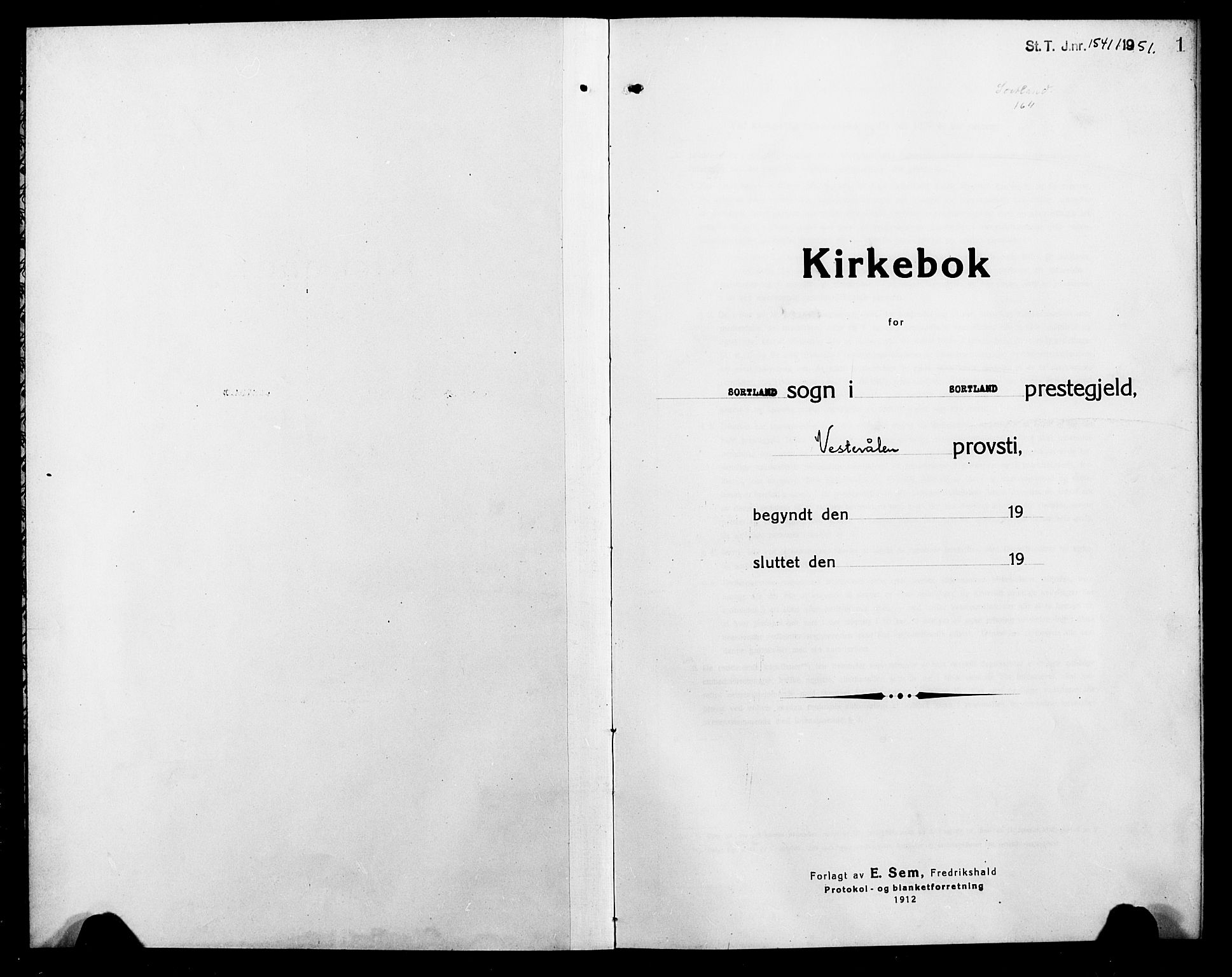 Ministerialprotokoller, klokkerbøker og fødselsregistre - Nordland, SAT/A-1459/895/L1383: Klokkerbok nr. 895C05, 1913-1922, s. 1