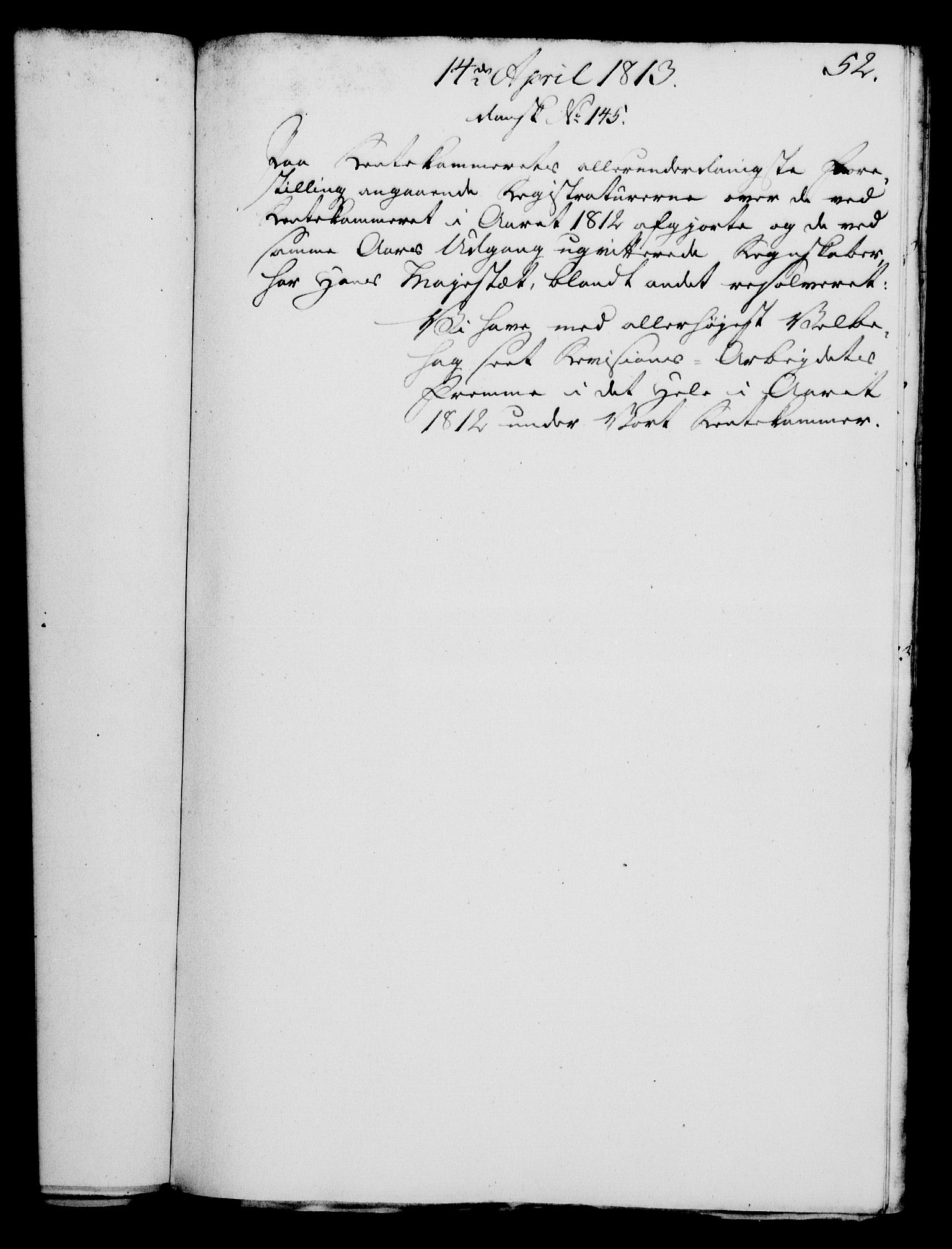 Rentekammeret, Kammerkanselliet, AV/RA-EA-3111/G/Gf/Gfa/L0095: Norsk relasjons- og resolusjonsprotokoll (merket RK 52.95), 1813-1814, s. 208