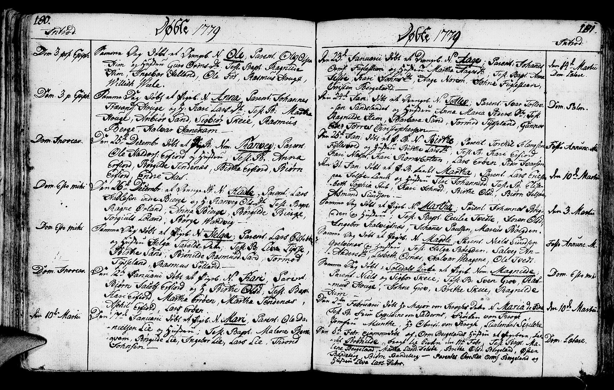 Jelsa sokneprestkontor, SAST/A-101842/01/IV: Ministerialbok nr. A 3, 1768-1796, s. 180-181