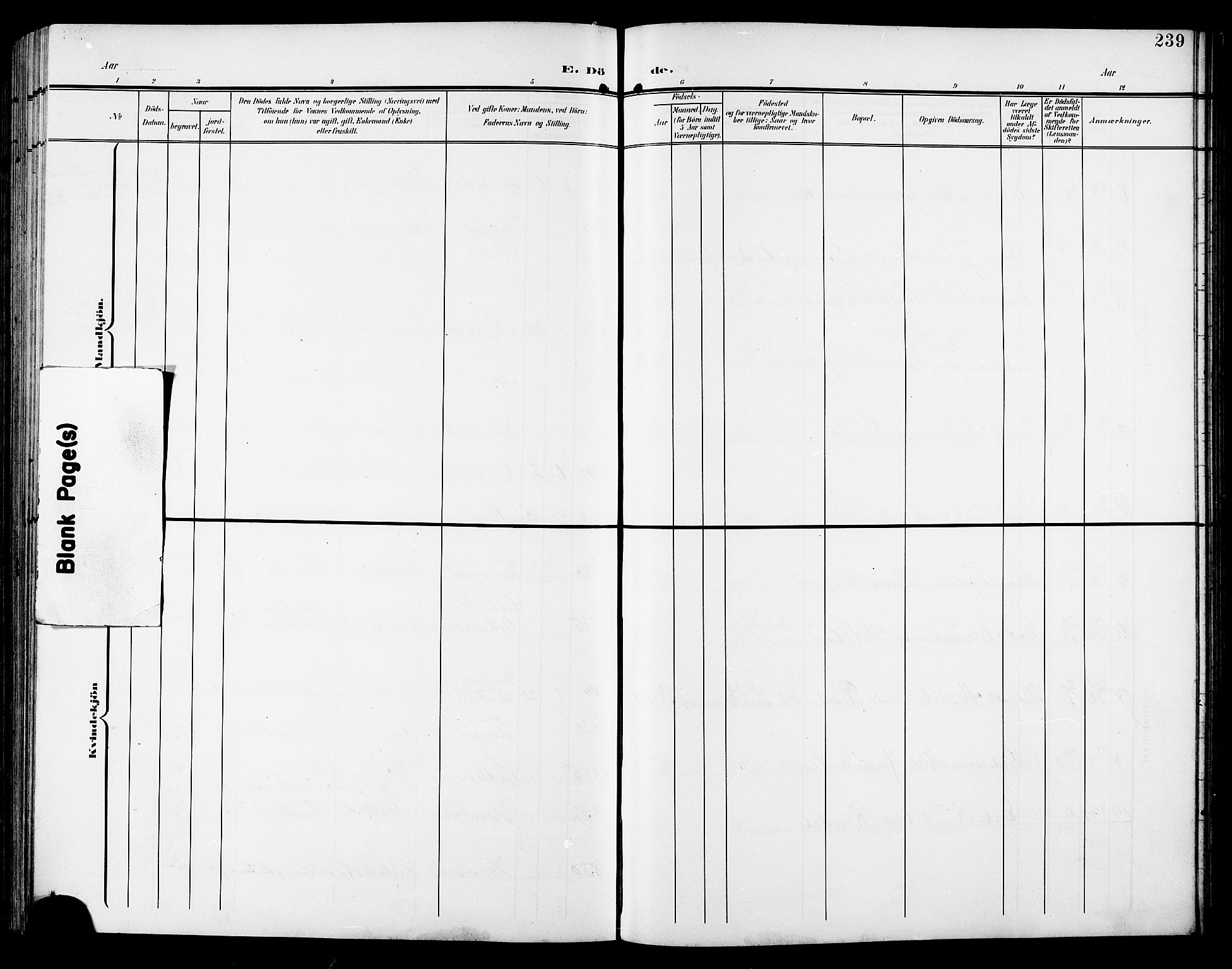 Ministerialprotokoller, klokkerbøker og fødselsregistre - Sør-Trøndelag, SAT/A-1456/672/L0864: Klokkerbok nr. 672C03, 1902-1914, s. 239