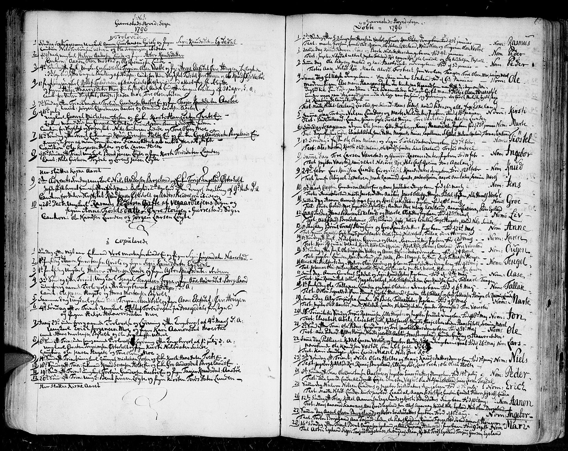Gjerstad sokneprestkontor, AV/SAK-1111-0014/F/Fa/Faa/L0003: Ministerialbok nr. A 3, 1780-1815, s. 60