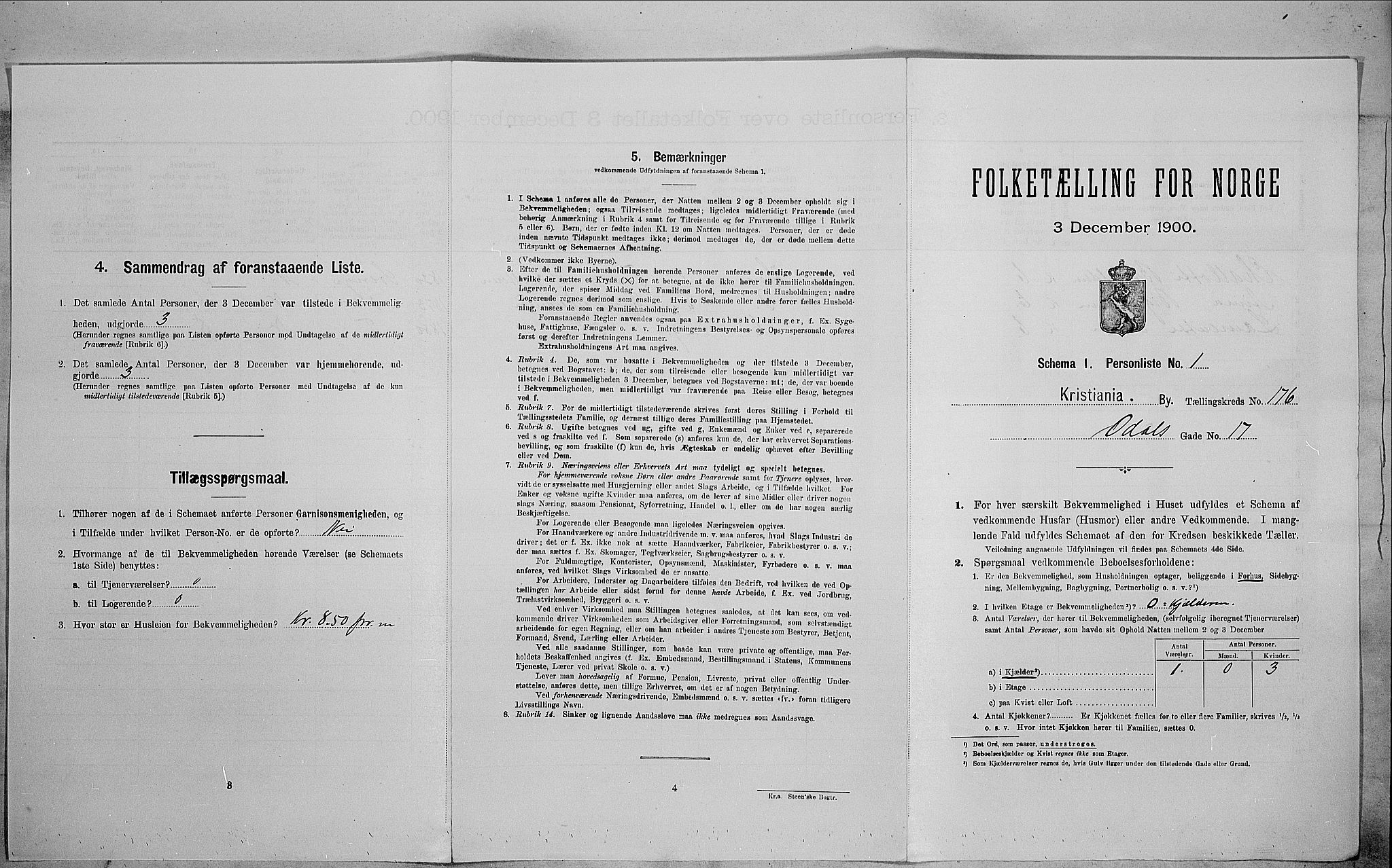 SAO, Folketelling 1900 for 0301 Kristiania kjøpstad, 1900, s. 67389