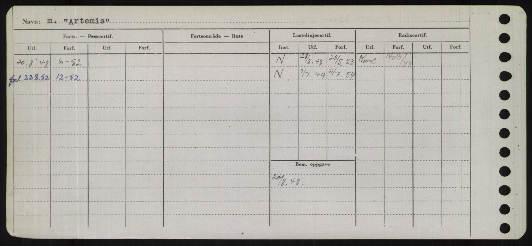 Sjøfartsdirektoratet med forløpere, Skipsmålingen, RA/S-1627/H/Hd/L0002: Fartøy, Apa-Axe, s. 206