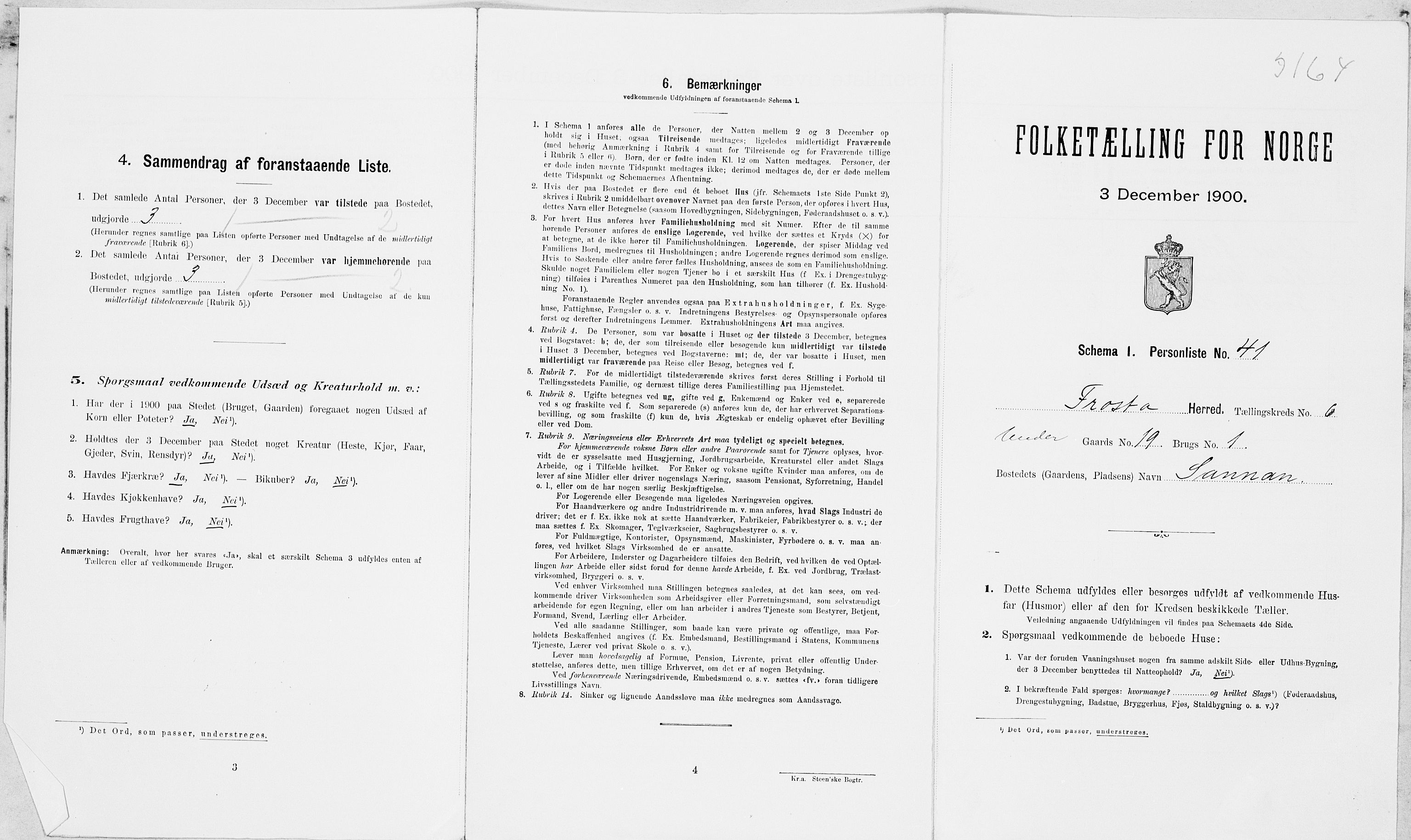 SAT, Folketelling 1900 for 1717 Frosta herred, 1900, s. 811