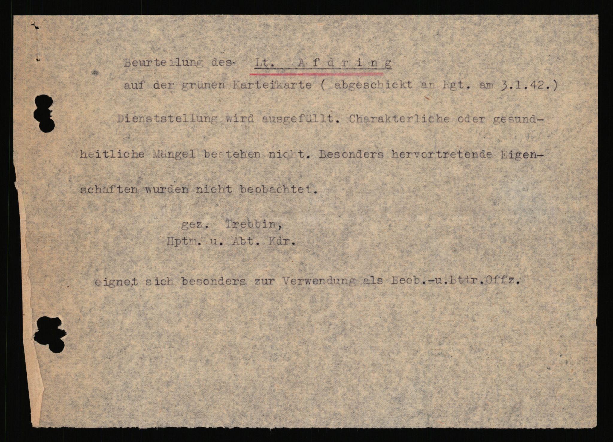 Forsvarets Overkommando. 2 kontor. Arkiv 11.4. Spredte tyske arkivsaker, AV/RA-RAFA-7031/D/Dar/Dara/L0018: Personalbøker, 1940-1945, s. 40