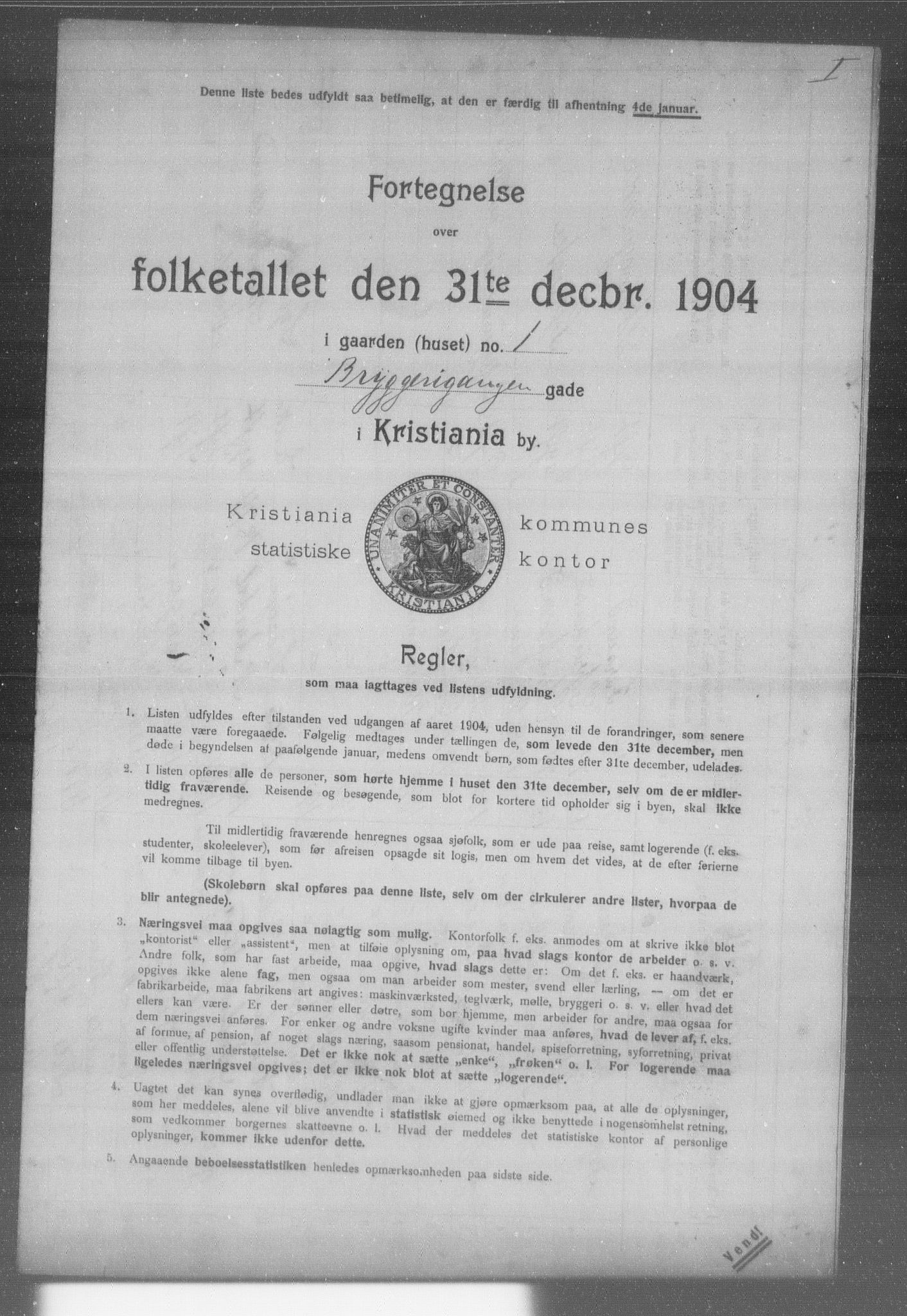 OBA, Kommunal folketelling 31.12.1904 for Kristiania kjøpstad, 1904, s. 2158