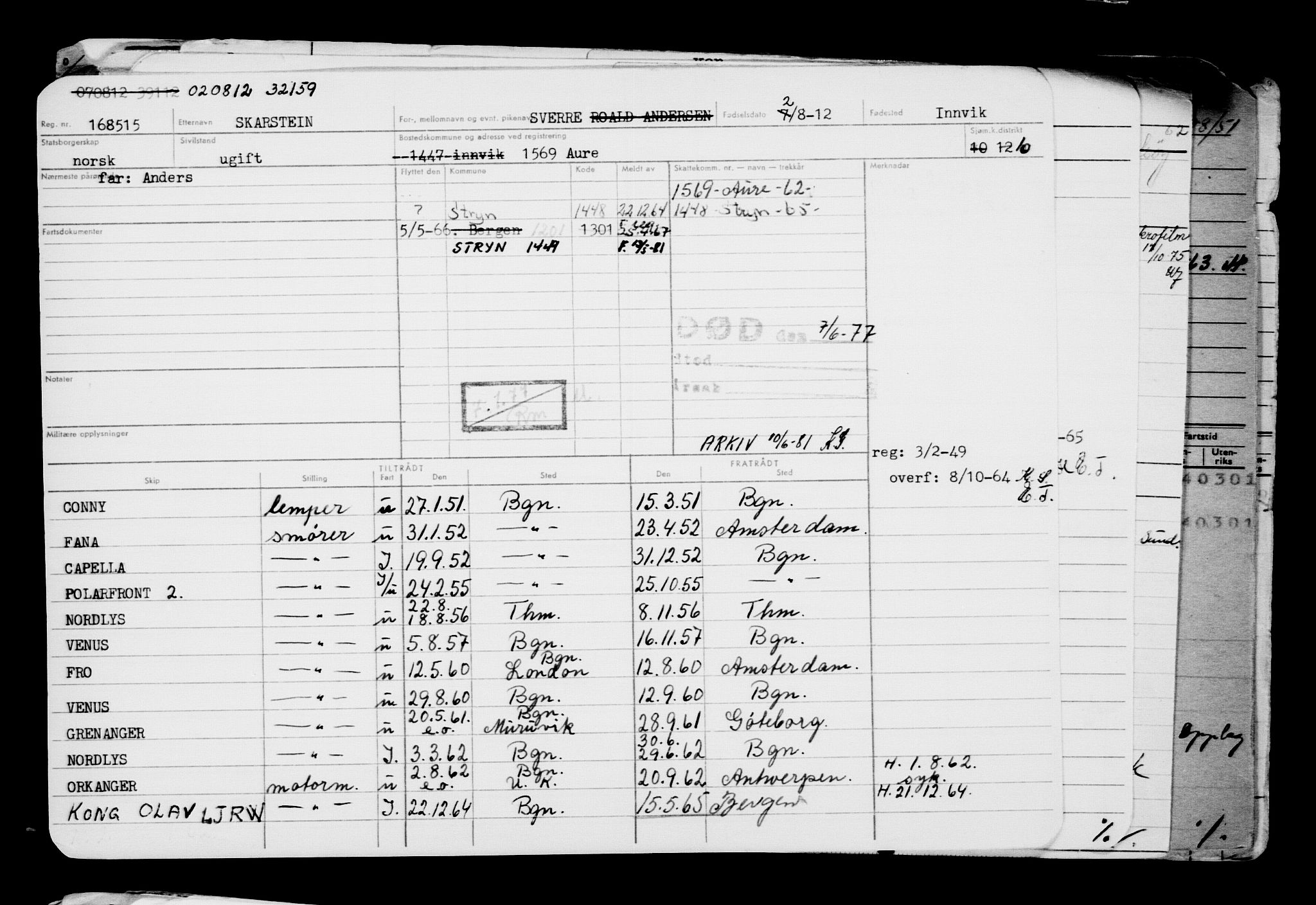 Direktoratet for sjømenn, AV/RA-S-3545/G/Gb/L0106: Hovedkort, 1912, s. 320