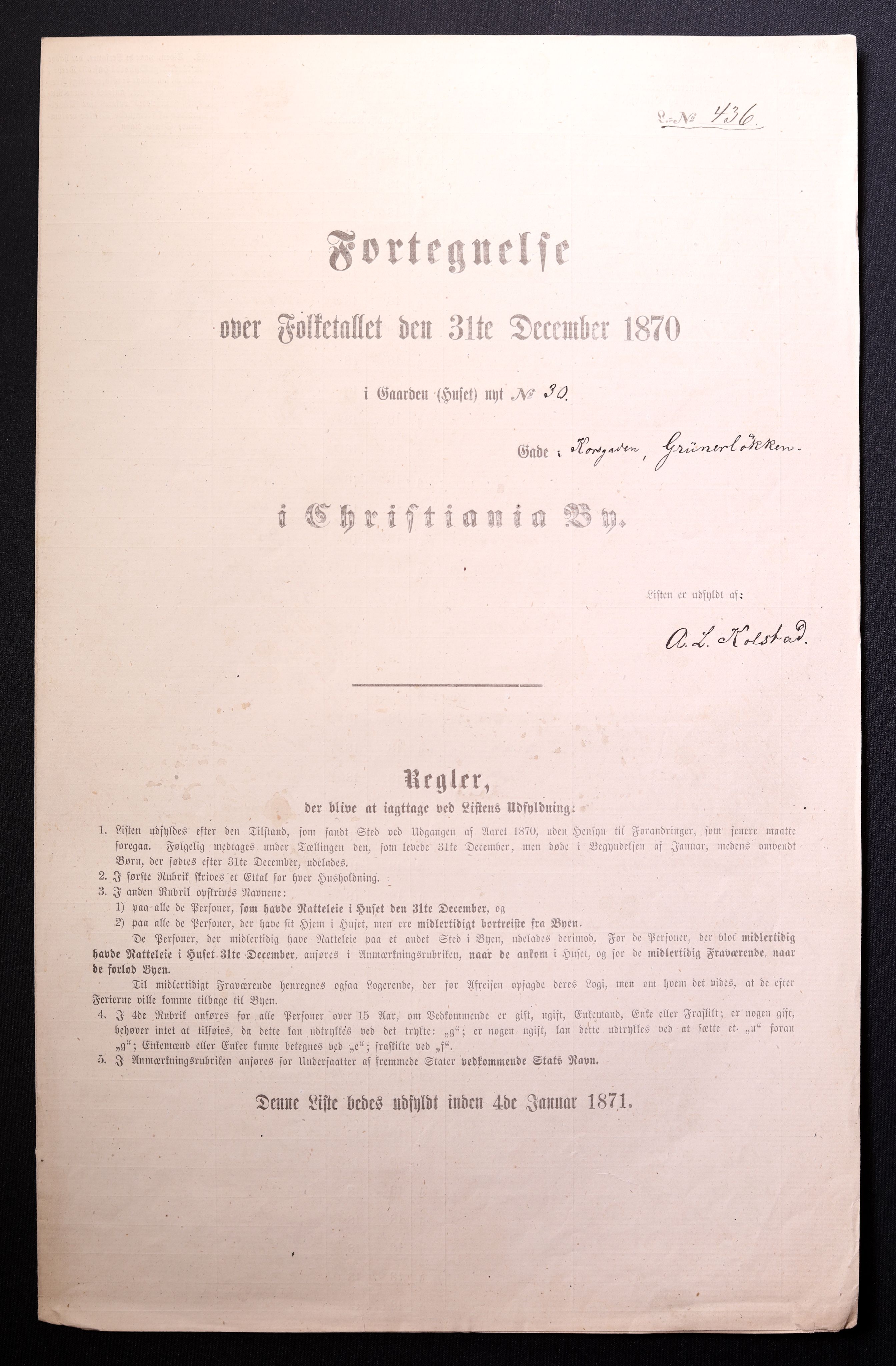 RA, Folketelling 1870 for 0301 Kristiania kjøpstad, 1870, s. 1694