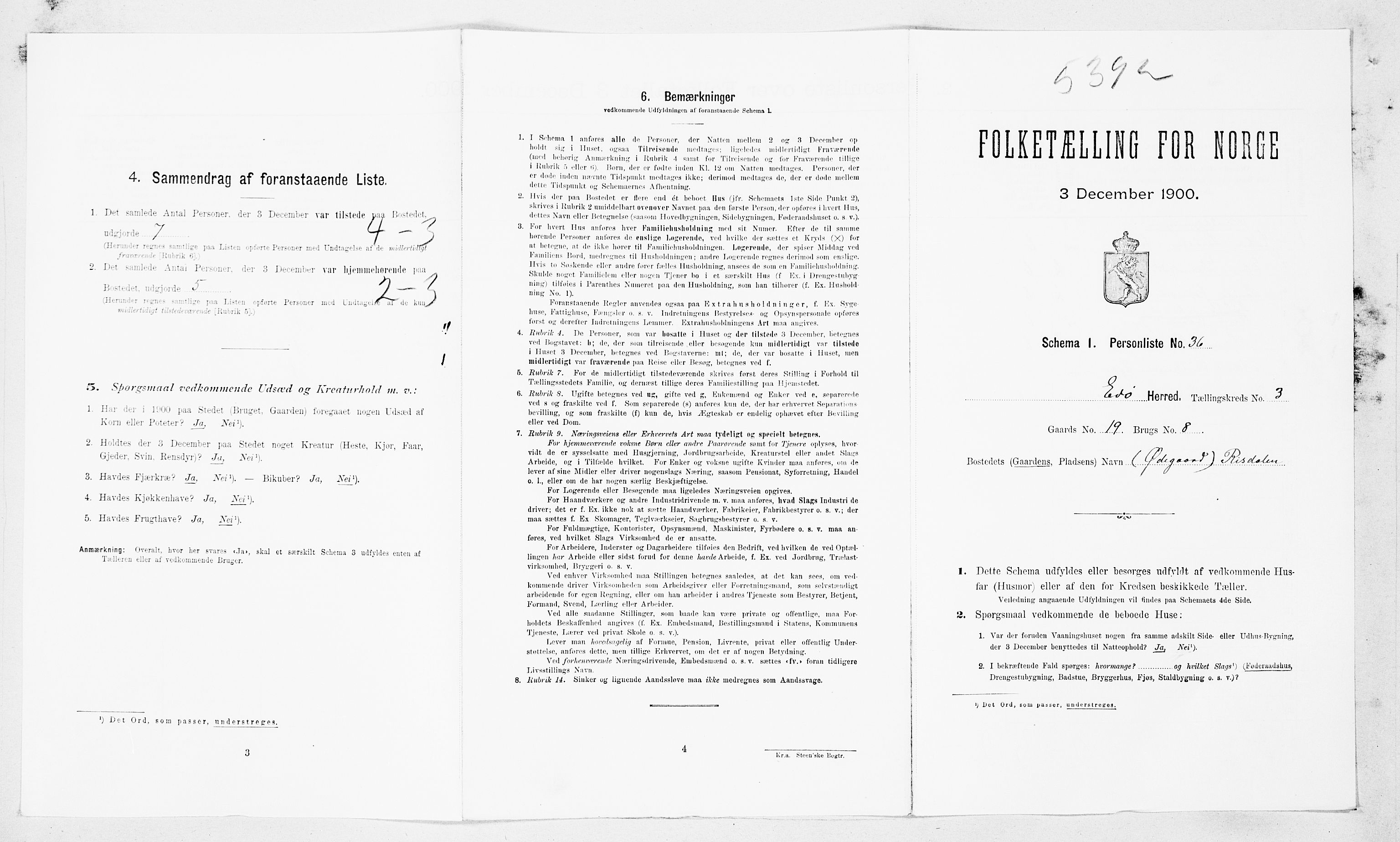 SAT, Folketelling 1900 for 1573 Edøy herred, 1900, s. 268