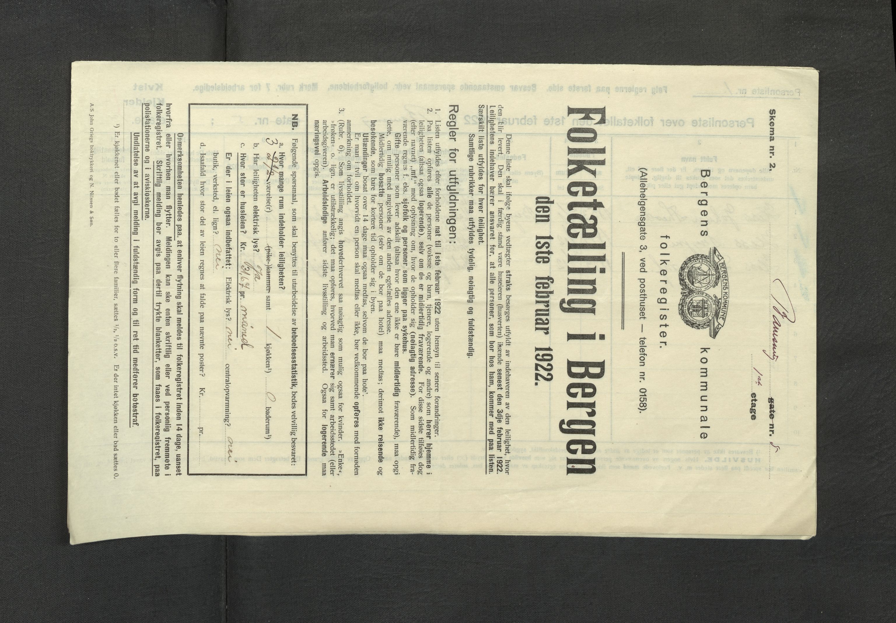 SAB, Kommunal folketelling 1922 for Bergen kjøpstad, 1922, s. 2002