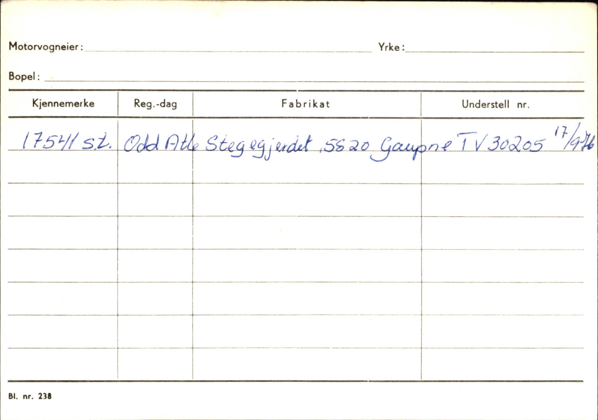 Statens vegvesen, Sogn og Fjordane vegkontor, SAB/A-5301/4/F/L0126: Eigarregister Fjaler M-Å. Leikanger A-Å, 1945-1975, s. 1643