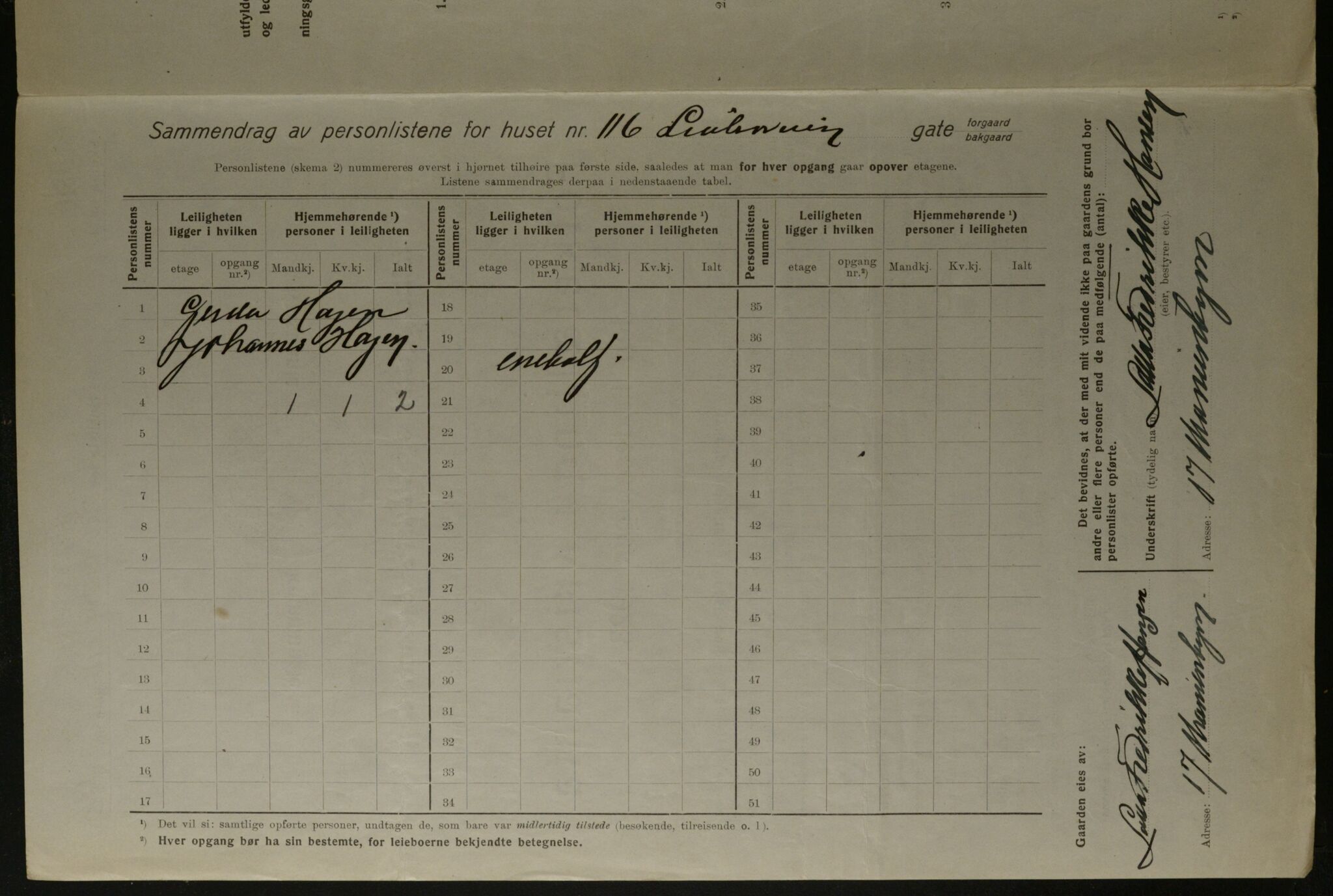 OBA, Kommunal folketelling 1.12.1923 for Kristiania, 1923, s. 64740