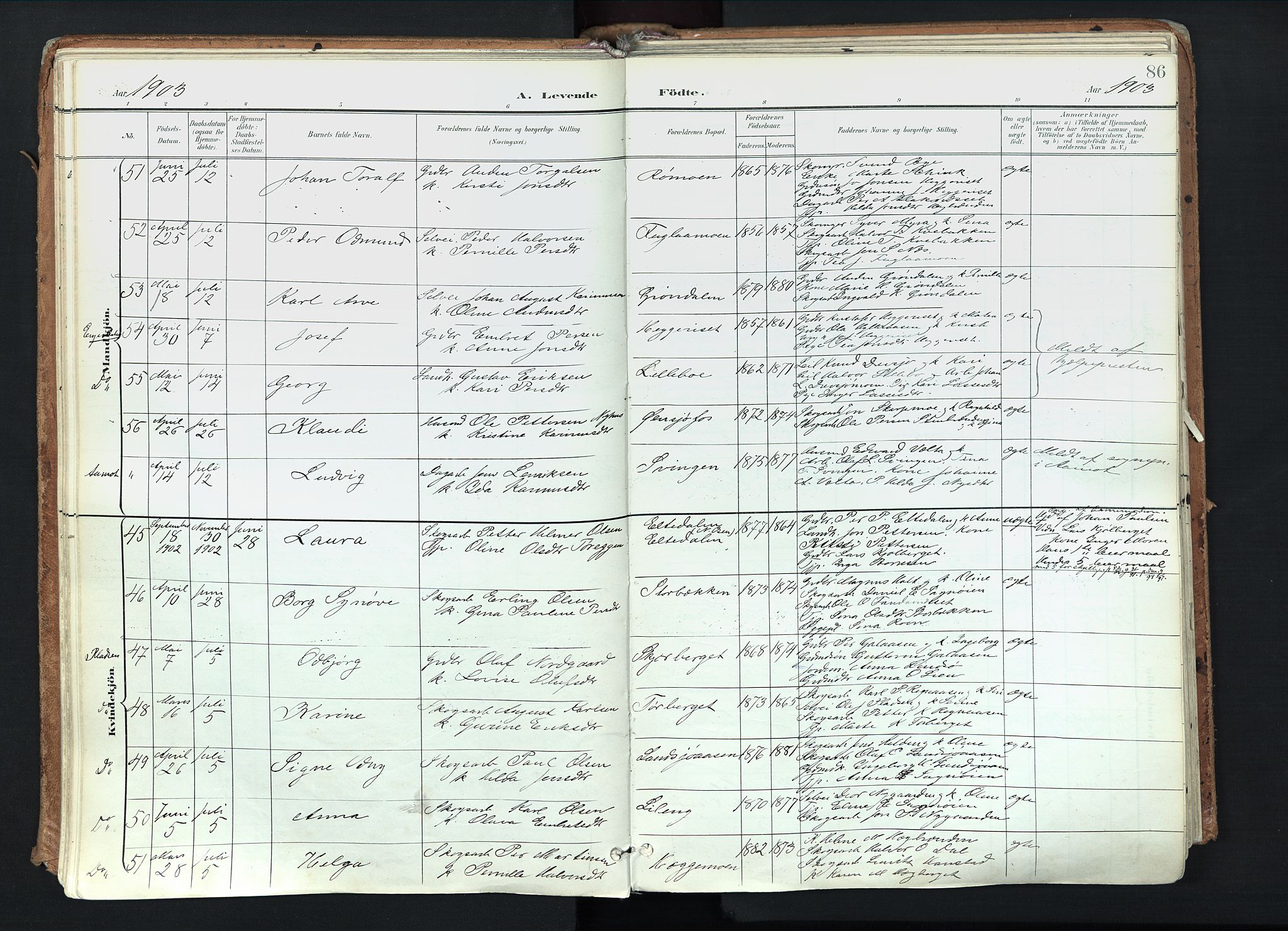 Trysil prestekontor, AV/SAH-PREST-046/H/Ha/Haa/L0012: Ministerialbok nr. 12, 1898-1917, s. 86