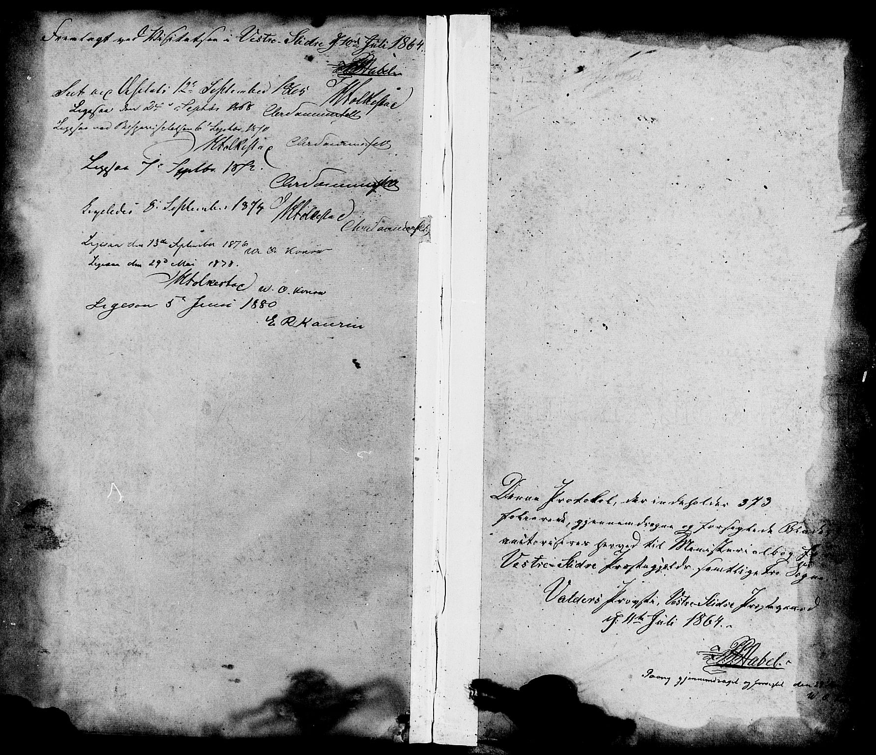 Vestre Slidre prestekontor, AV/SAH-PREST-136/H/Ha/Haa/L0003: Ministerialbok nr. 3, 1865-1880