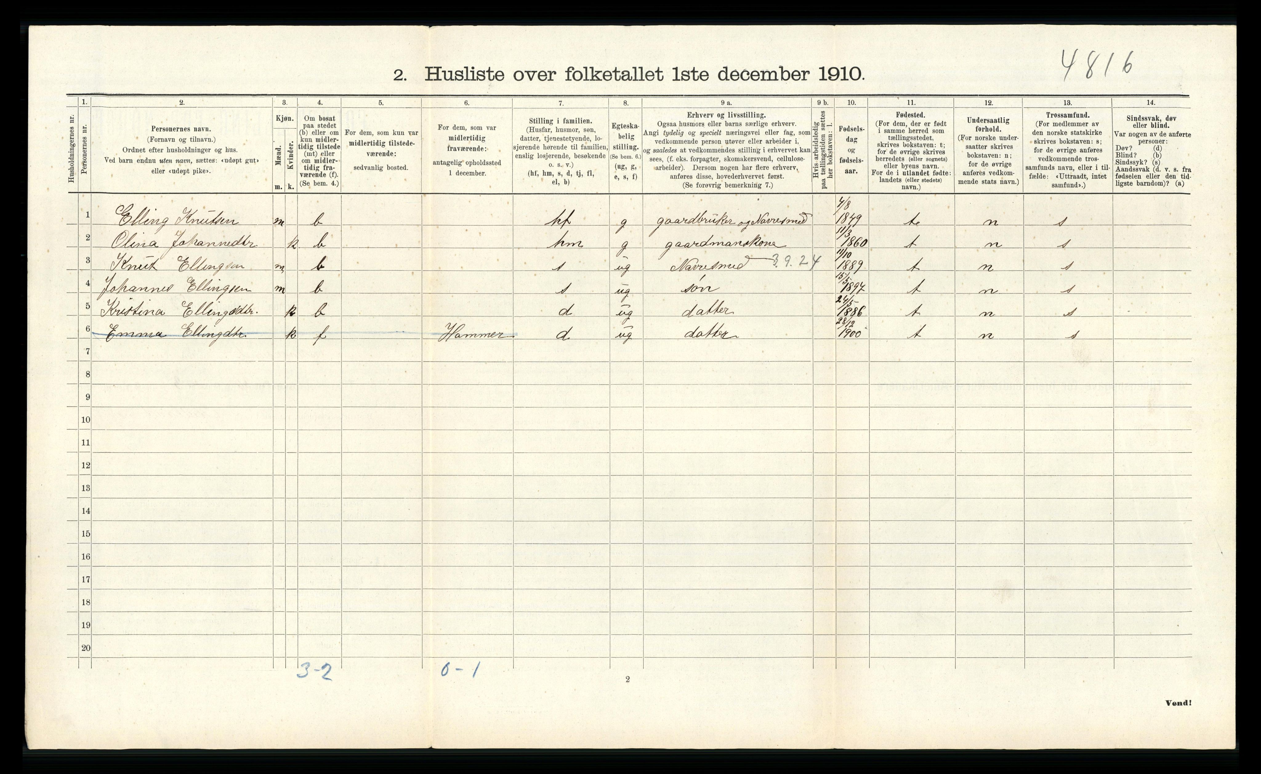 RA, Folketelling 1910 for 1257 Alversund herred, 1910, s. 545