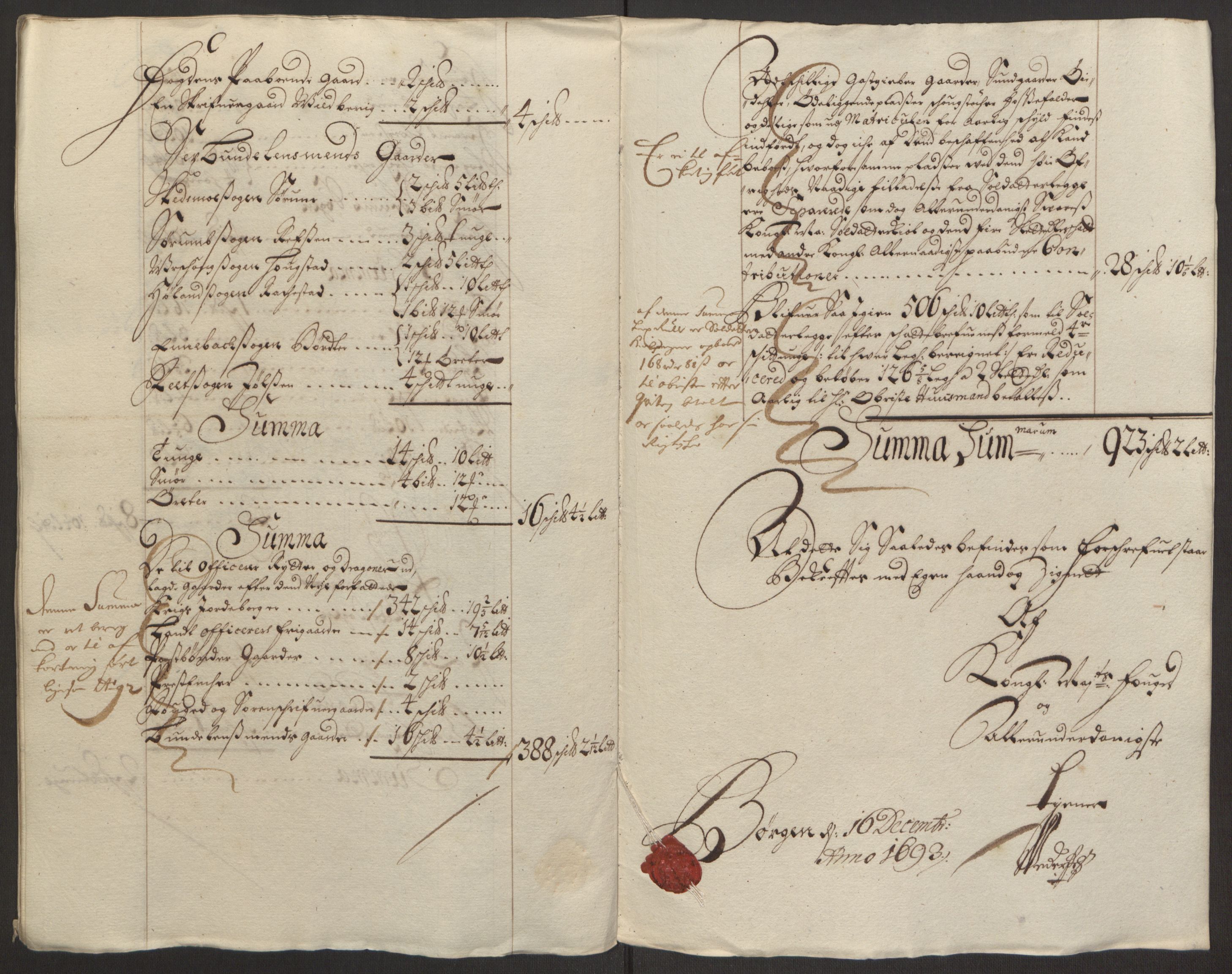 Rentekammeret inntil 1814, Reviderte regnskaper, Fogderegnskap, AV/RA-EA-4092/R11/L0578: Fogderegnskap Nedre Romerike, 1693, s. 179