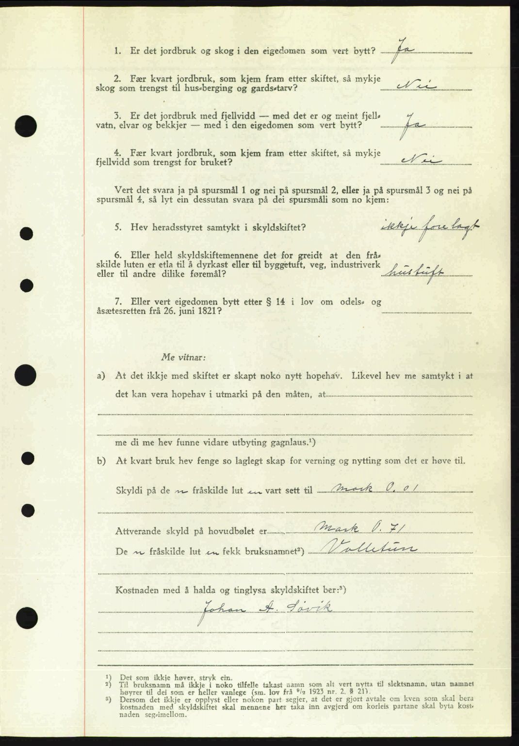 Nordre Sunnmøre sorenskriveri, AV/SAT-A-0006/1/2/2C/2Ca: Pantebok nr. A24, 1947-1947, Dagboknr: 839/1947