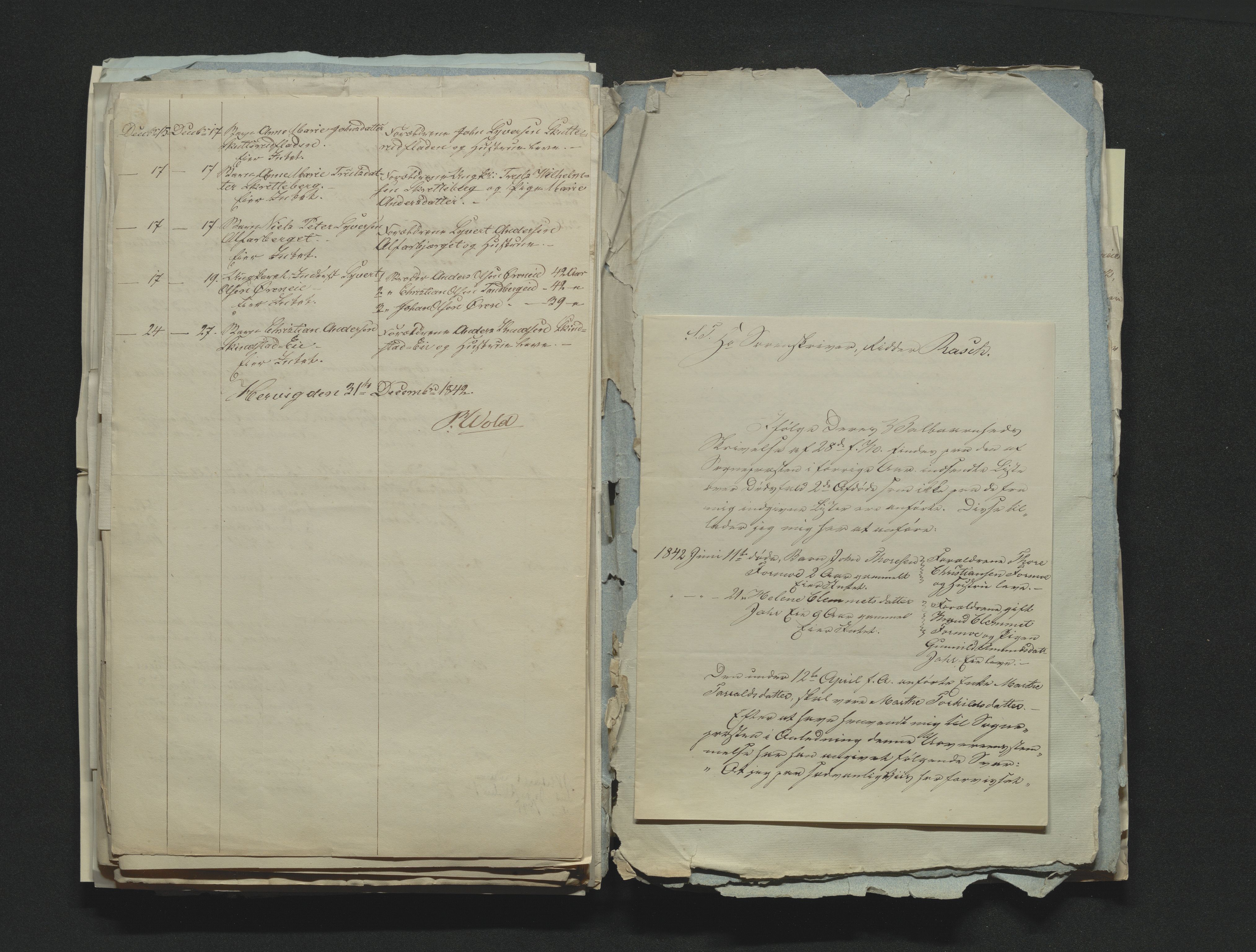 Eiker, Modum og Sigdal sorenskriveri, AV/SAKO-A-123/H/Ha/Hab/L0006: Dødsfallsmeldinger, 1841-1845