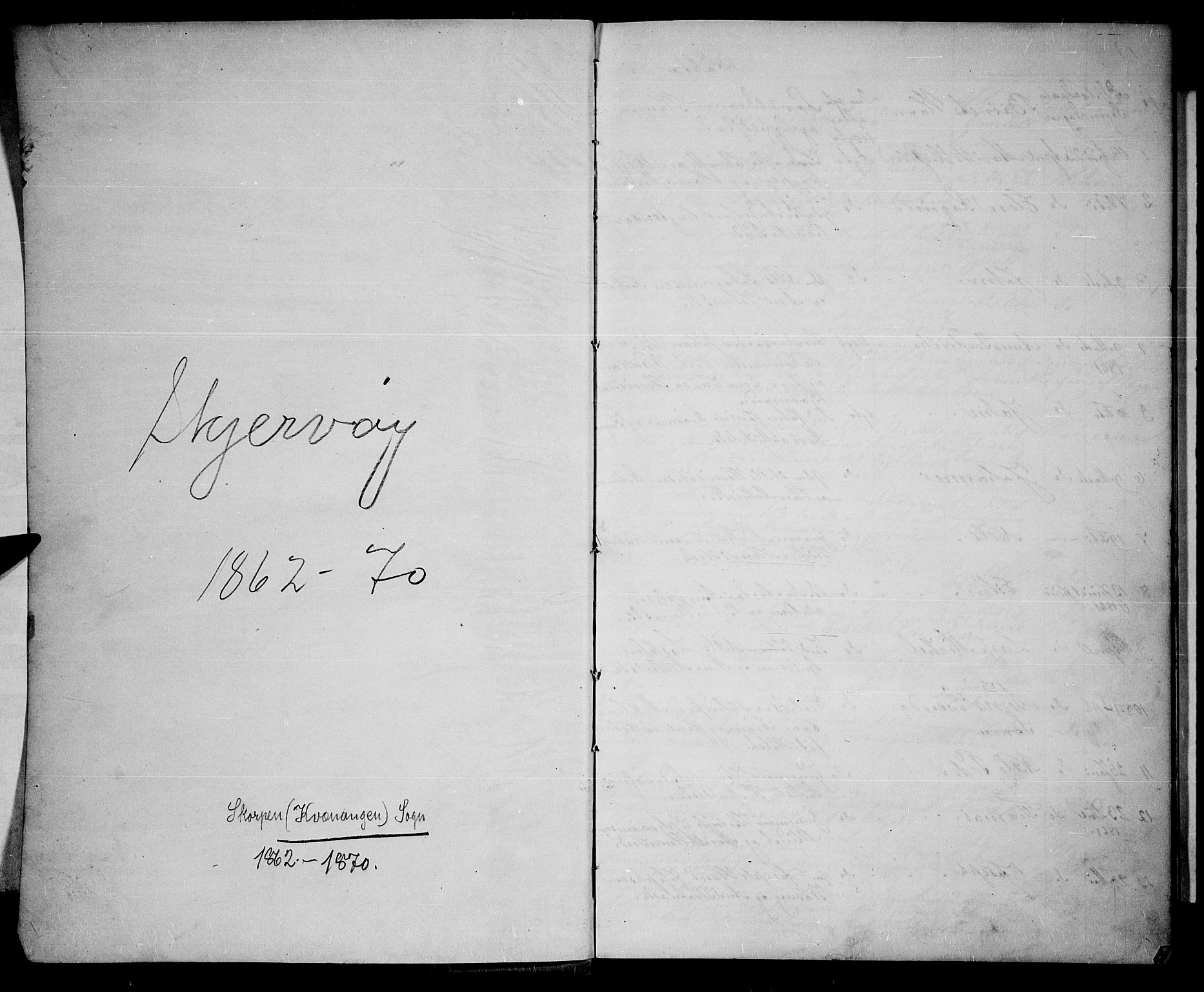 Skjervøy sokneprestkontor, SATØ/S-1300/H/Ha/Hab/L0013klokker: Klokkerbok nr. 13, 1862-1870