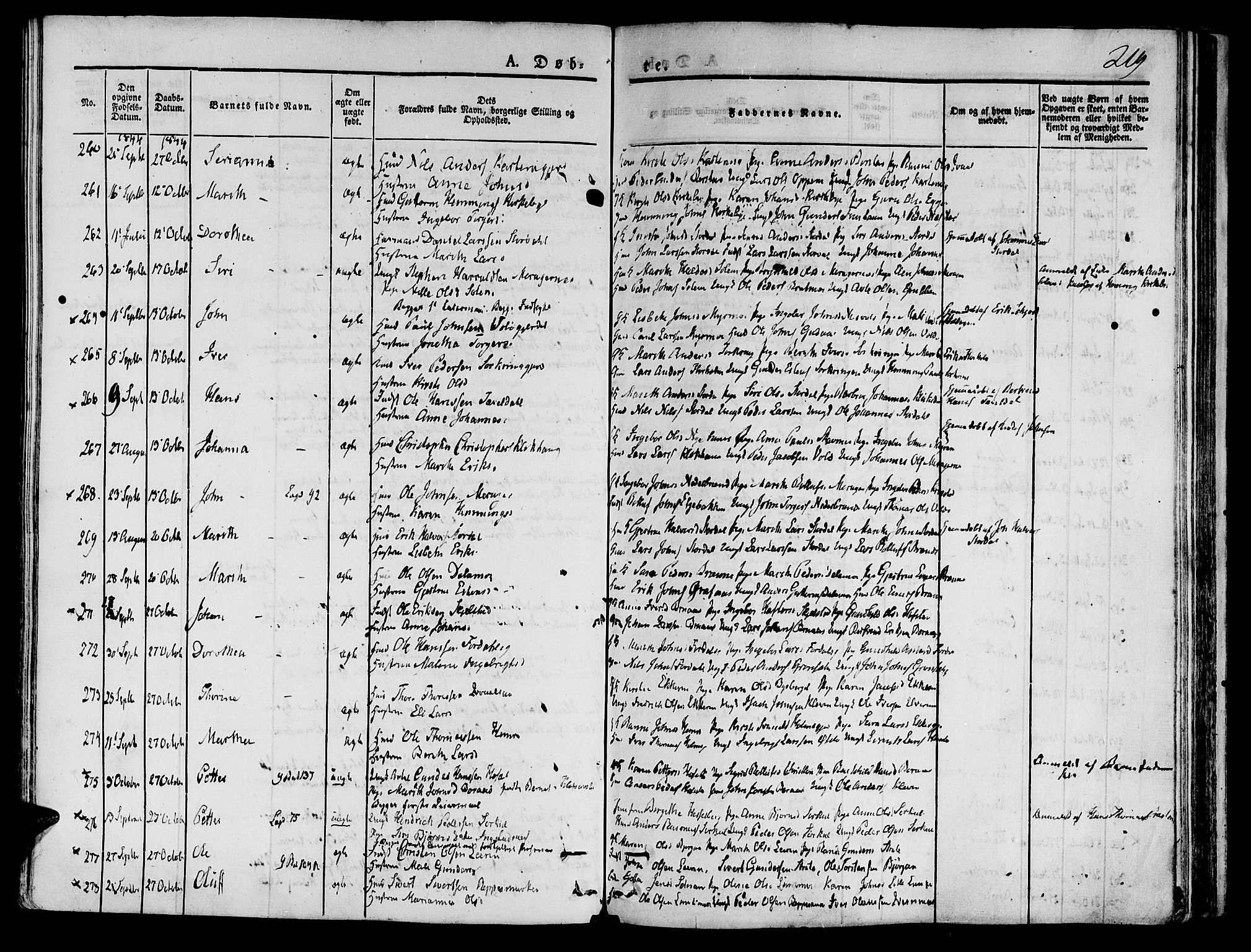 Ministerialprotokoller, klokkerbøker og fødselsregistre - Nord-Trøndelag, AV/SAT-A-1458/709/L0071: Ministerialbok nr. 709A11, 1833-1844, s. 219