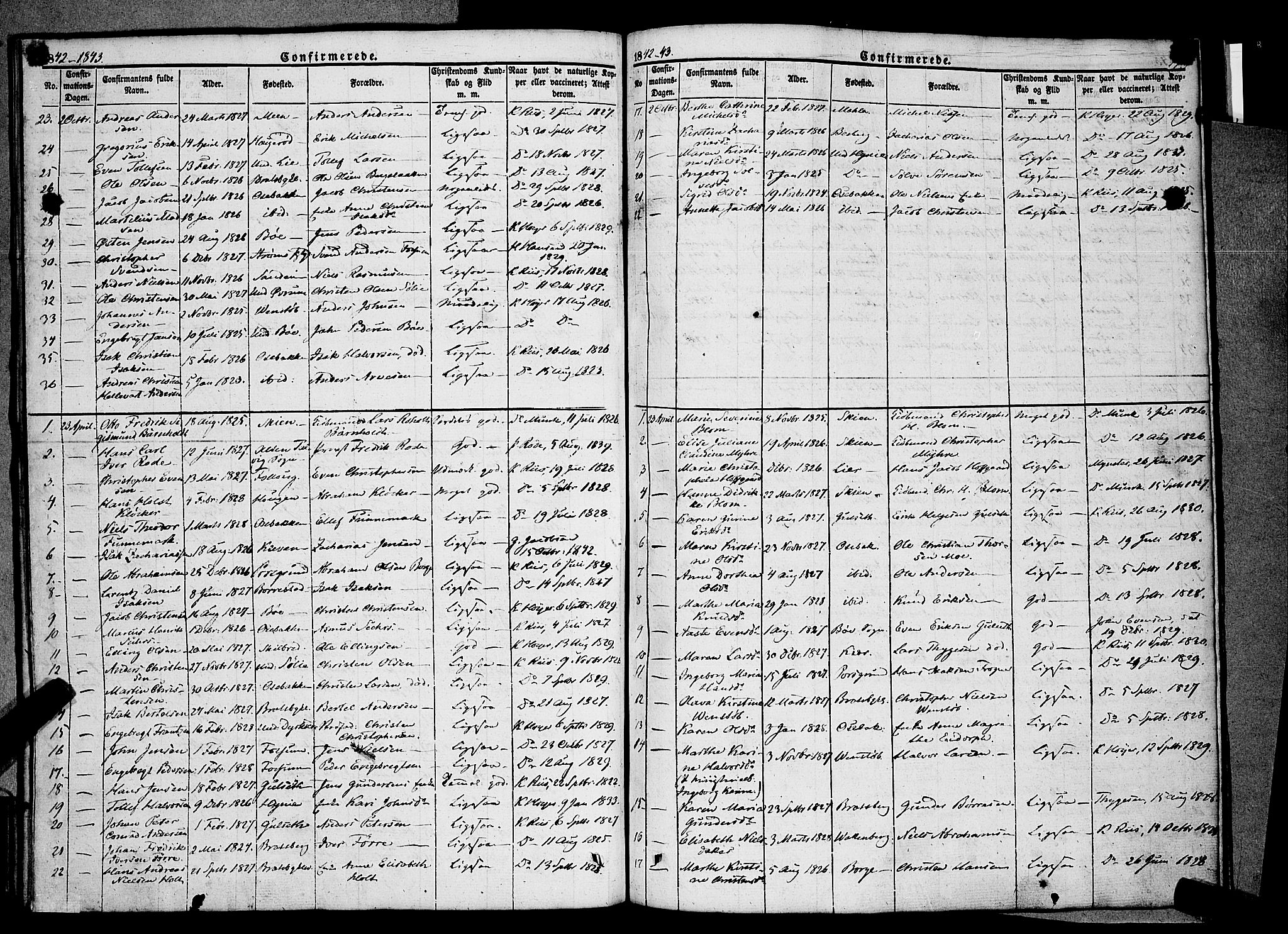 Gjerpen kirkebøker, AV/SAKO-A-265/F/Fa/L0007a: Ministerialbok nr. I 7A, 1834-1857, s. 179