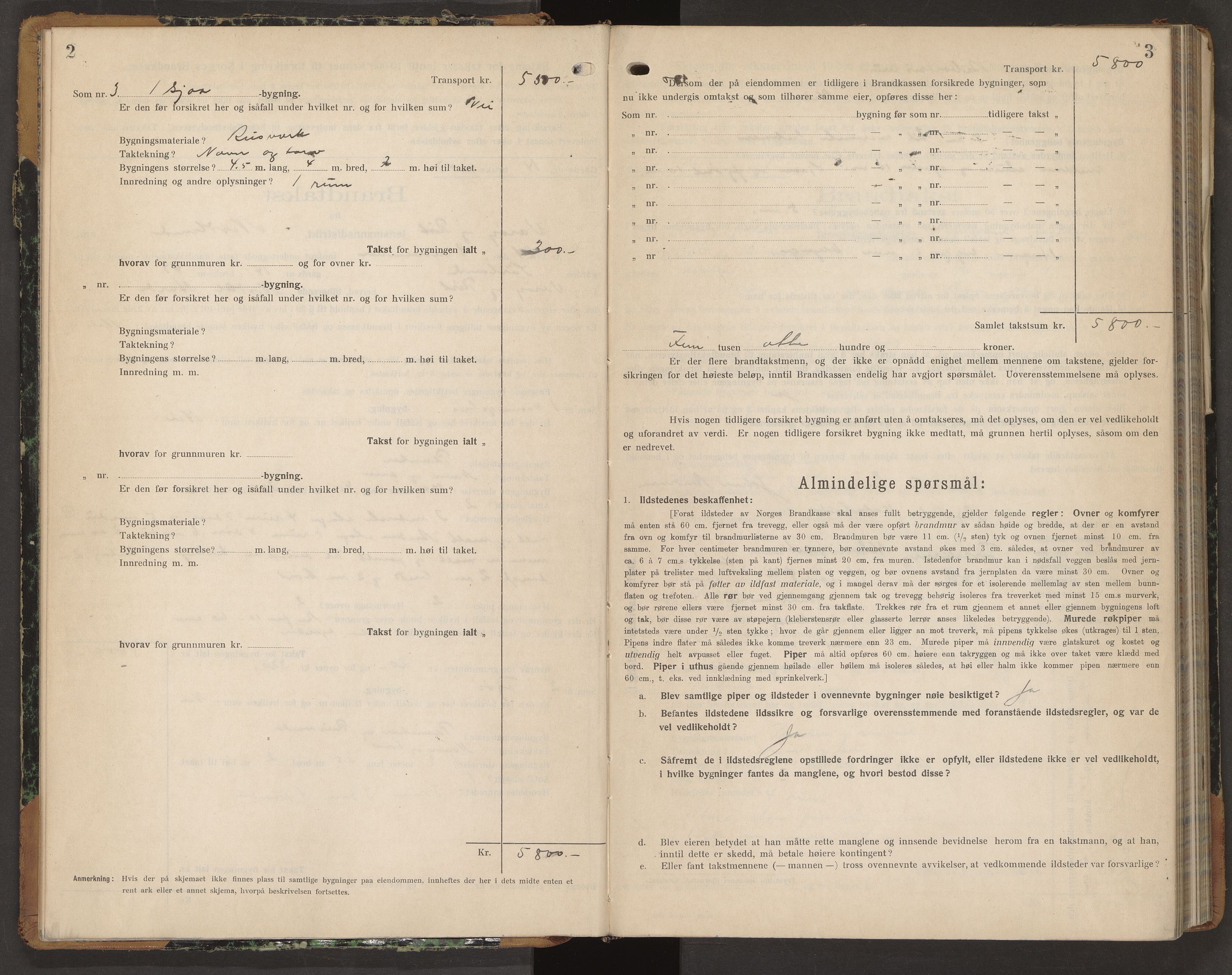 Norges Brannkasse Værøy og Røst, AV/SAT-A-5586/Fb/L0004: Branntakstprotokoll, 1924-1935