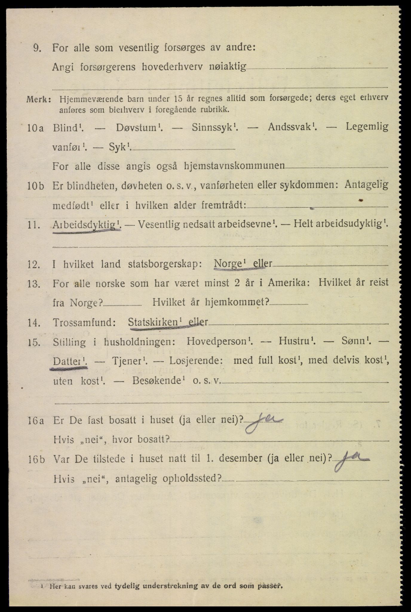 SAK, Folketelling 1920 for 1026 Åseral herred, 1920, s. 1787