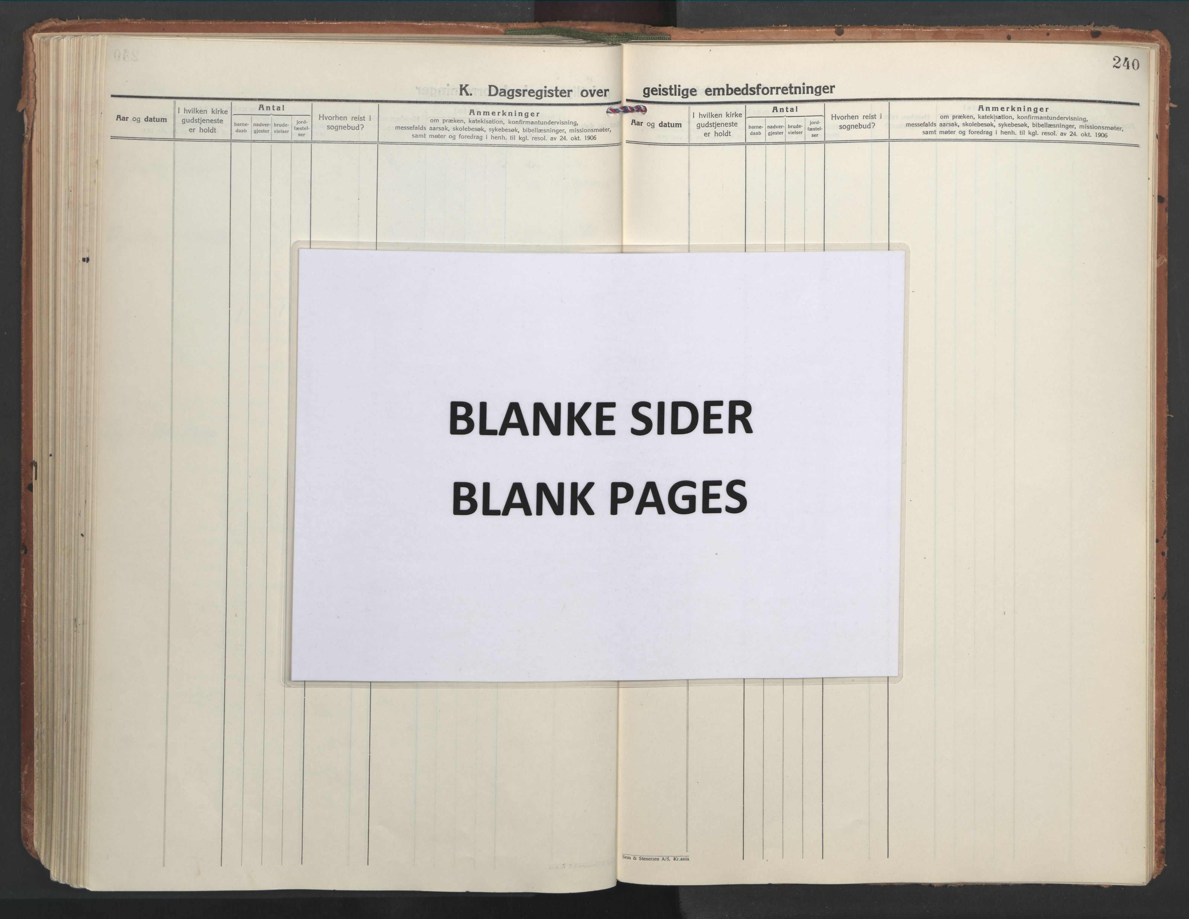 Ministerialprotokoller, klokkerbøker og fødselsregistre - Nordland, AV/SAT-A-1459/861/L0873: Ministerialbok nr. 861A08, 1923-1932, s. 240