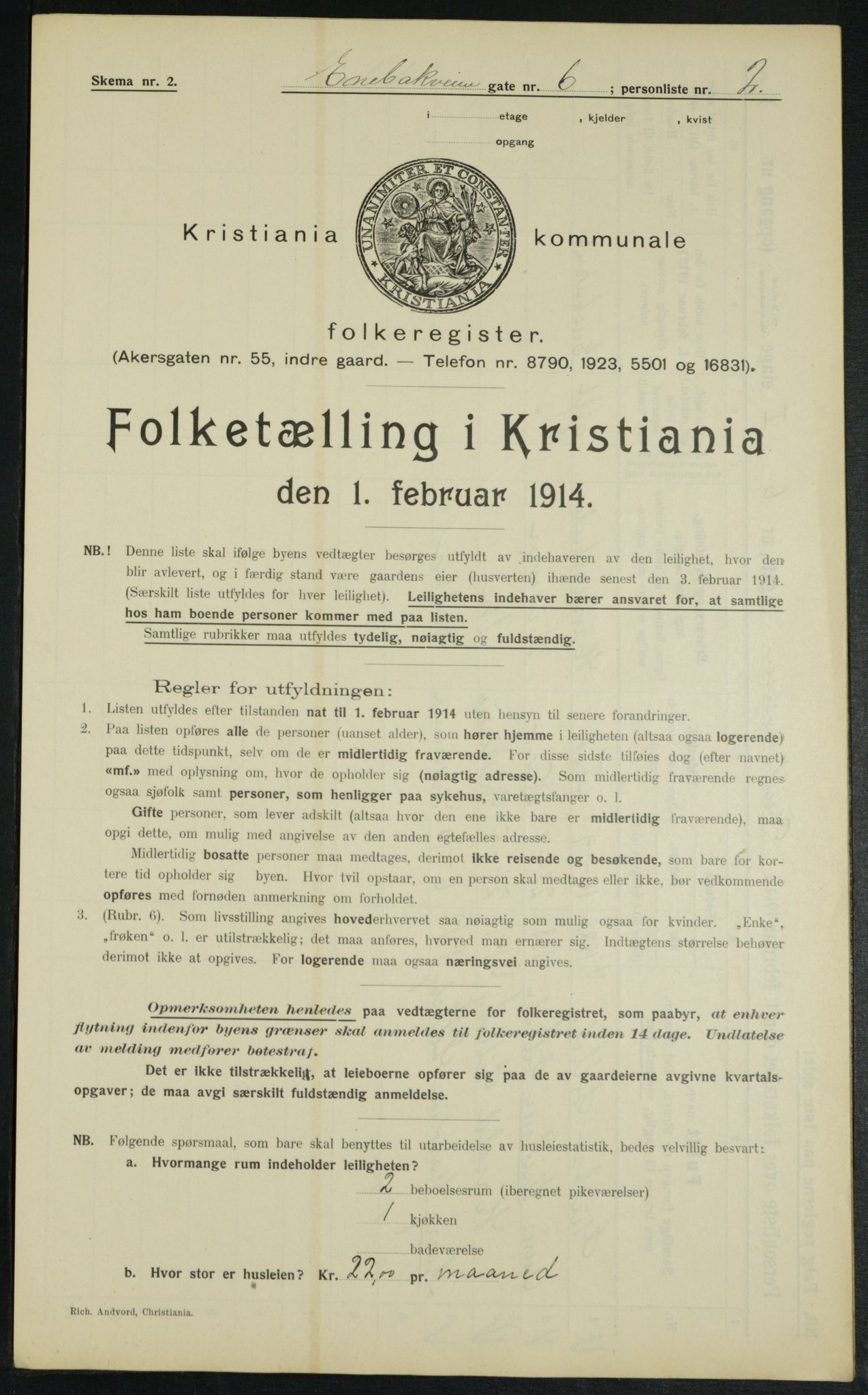 OBA, Kommunal folketelling 1.2.1914 for Kristiania, 1914, s. 21193