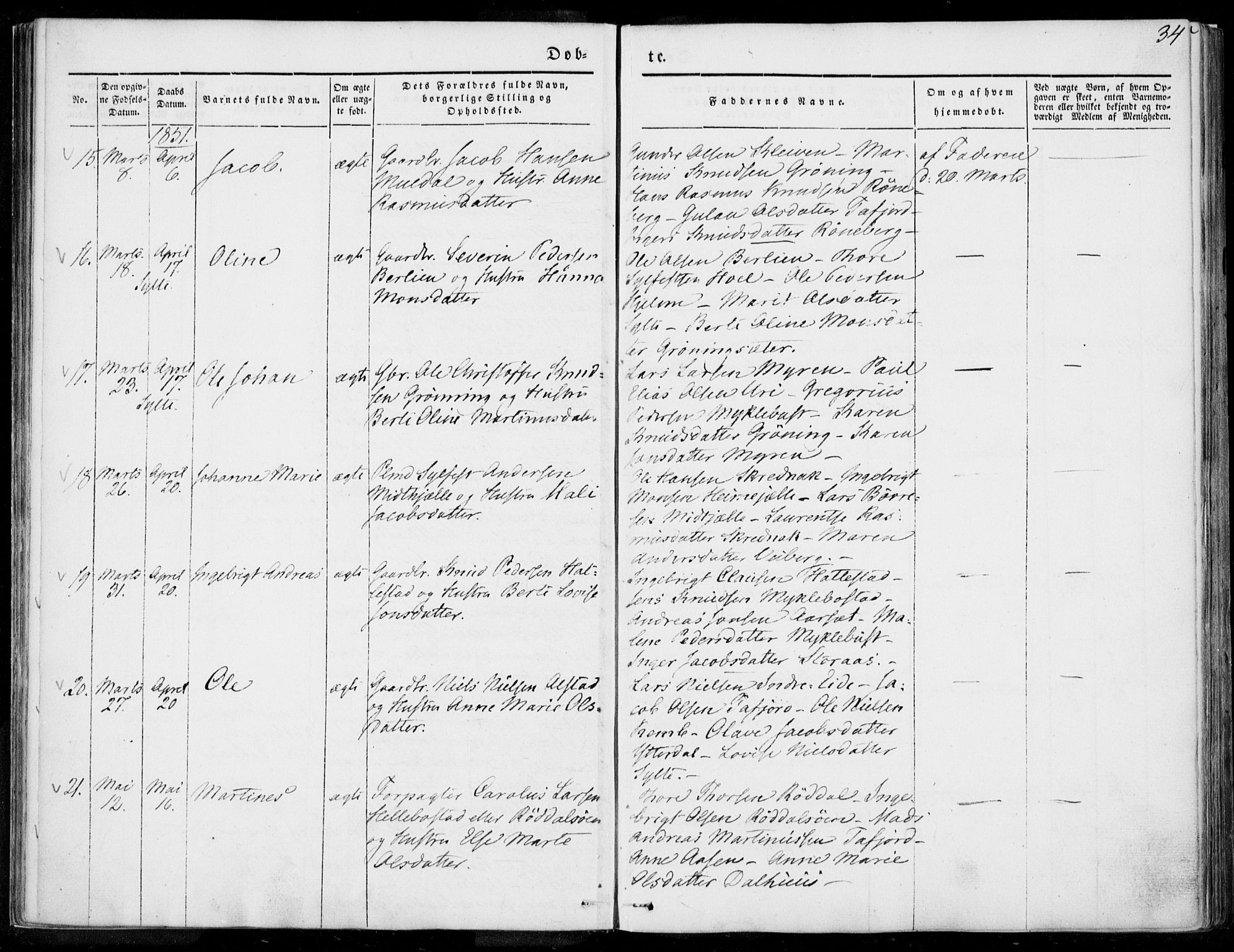 Ministerialprotokoller, klokkerbøker og fødselsregistre - Møre og Romsdal, SAT/A-1454/519/L0249: Ministerialbok nr. 519A08, 1846-1868, s. 34