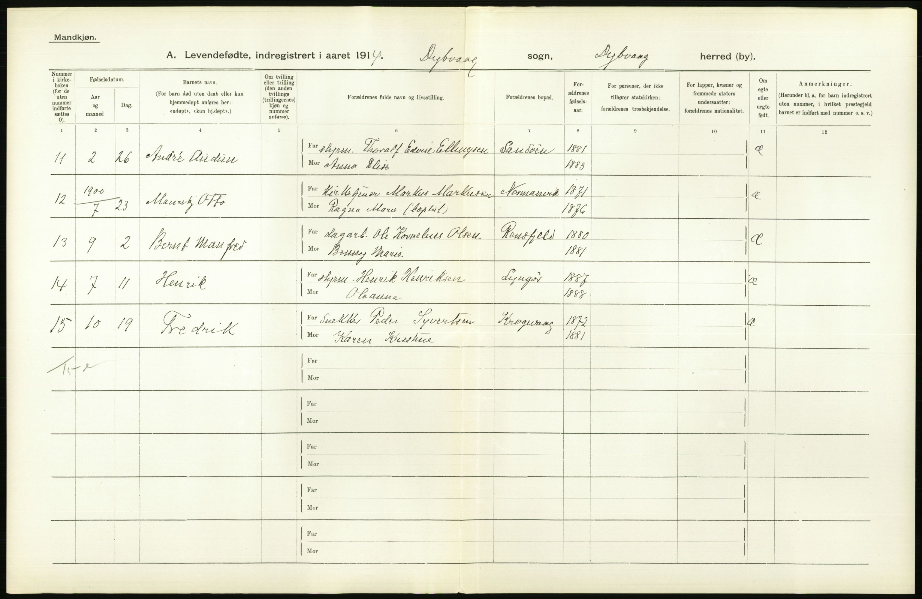 Statistisk sentralbyrå, Sosiodemografiske emner, Befolkning, AV/RA-S-2228/D/Df/Dfb/Dfbd/L0021: Nedenes amt: Levendefødte menn og kvinner, gifte, døde, dødfødte. Bygder og byer., 1914, s. 66
