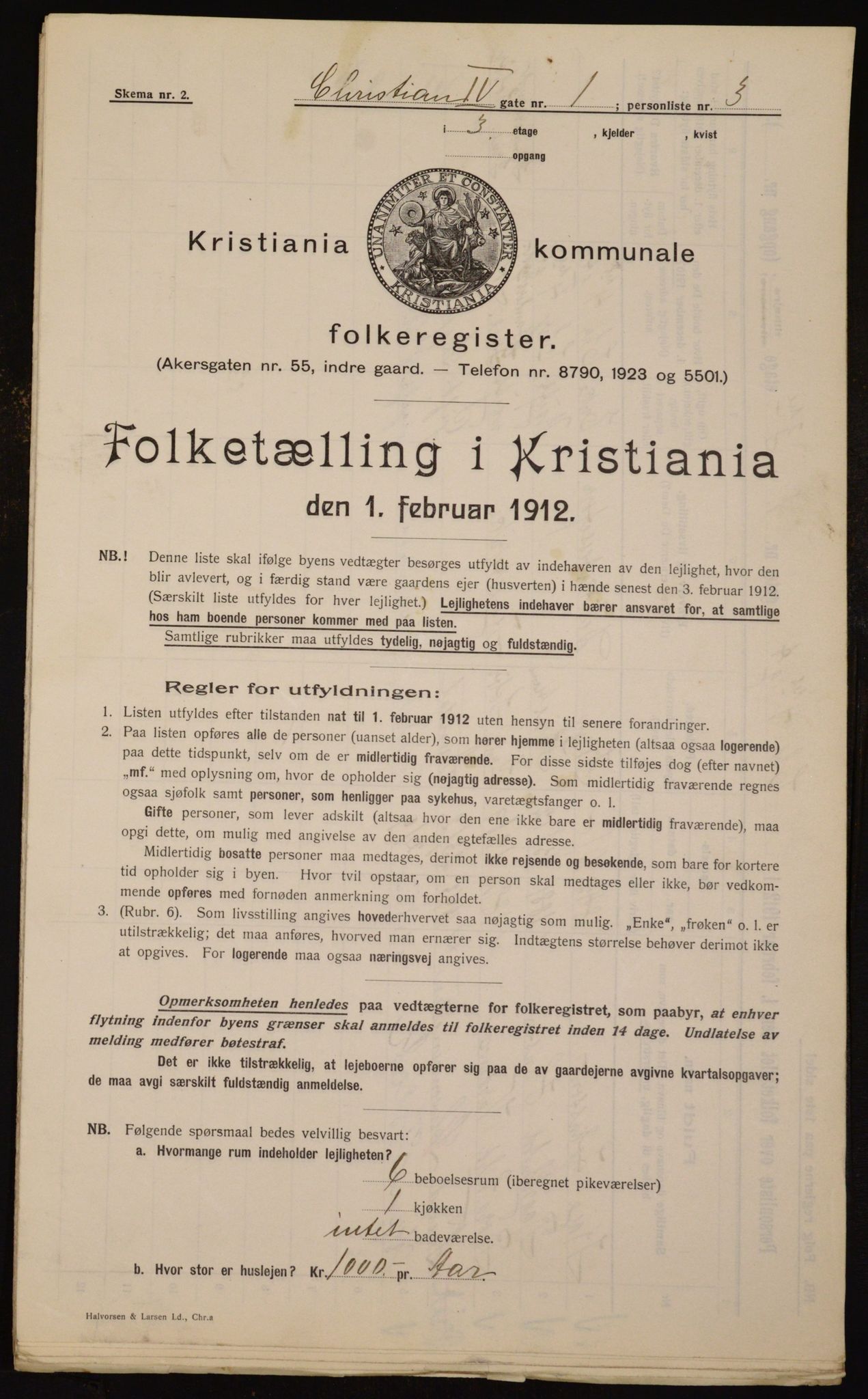 OBA, Kommunal folketelling 1.2.1912 for Kristiania, 1912, s. 54382