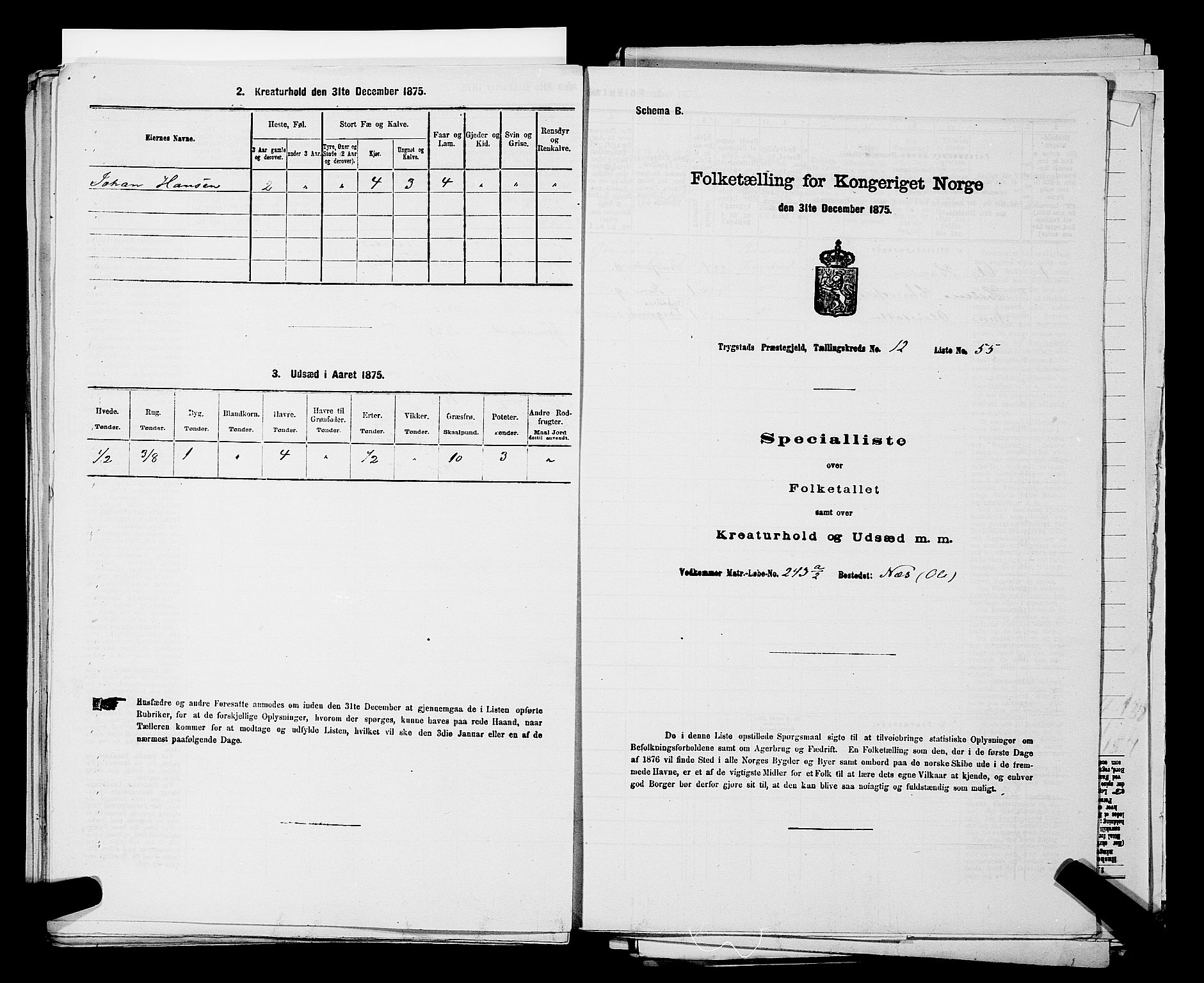 RA, Folketelling 1875 for 0122P Trøgstad prestegjeld, 1875, s. 1426