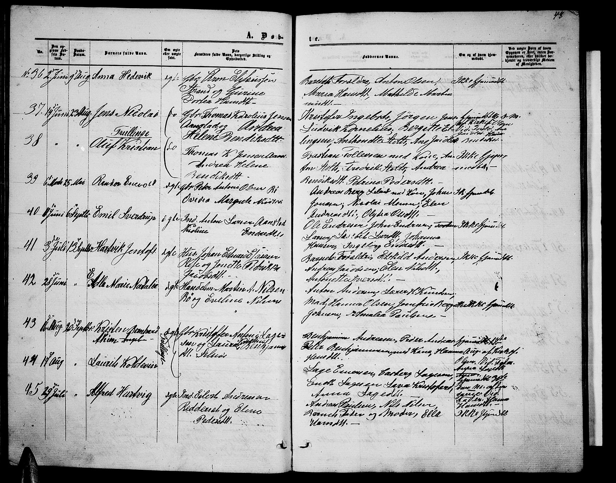 Ministerialprotokoller, klokkerbøker og fødselsregistre - Nordland, AV/SAT-A-1459/895/L1381: Klokkerbok nr. 895C03, 1864-1885, s. 48