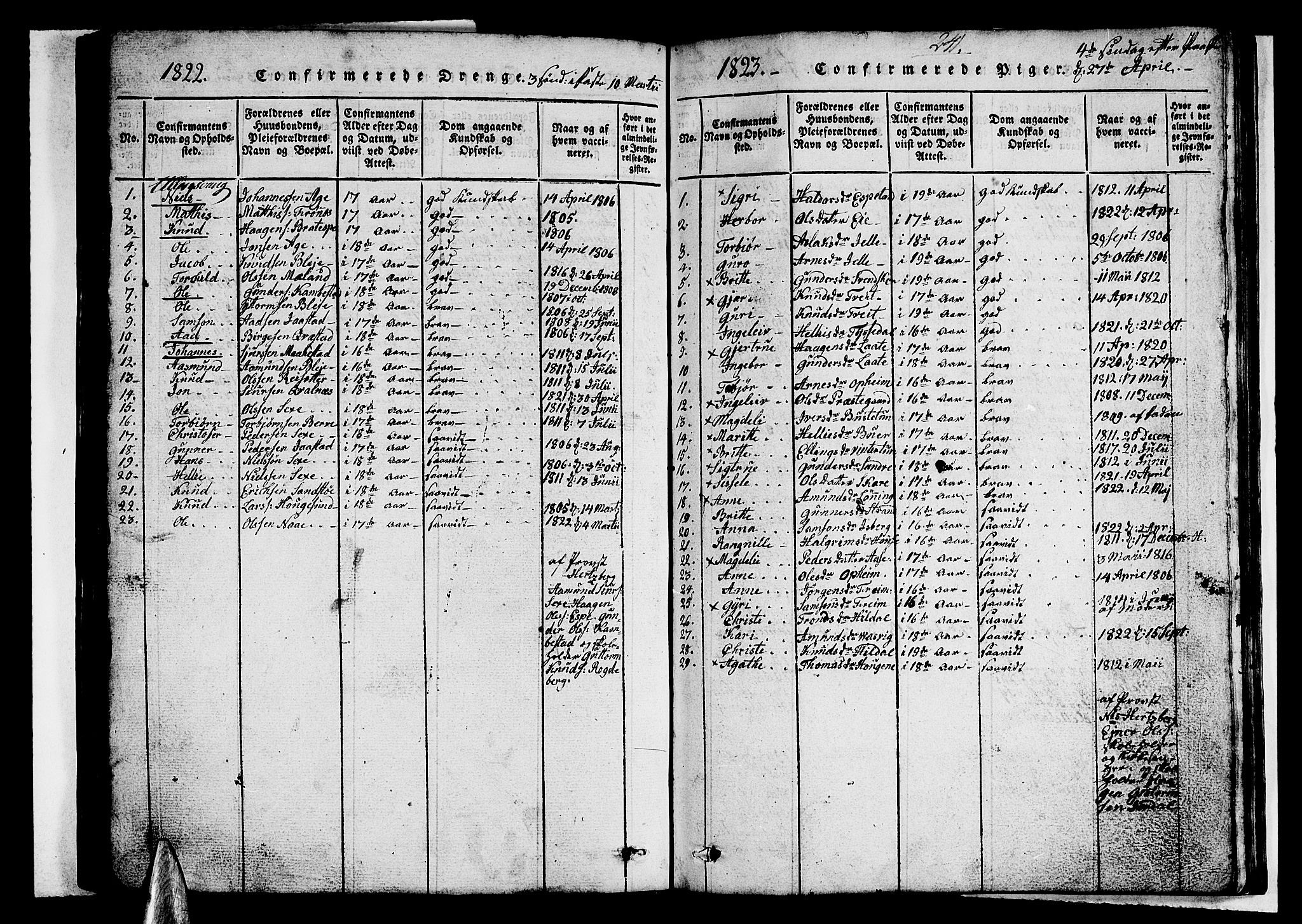 Ullensvang sokneprestembete, SAB/A-78701/H/Hab: Klokkerbok nr. A 3, 1817-1825, s. 241