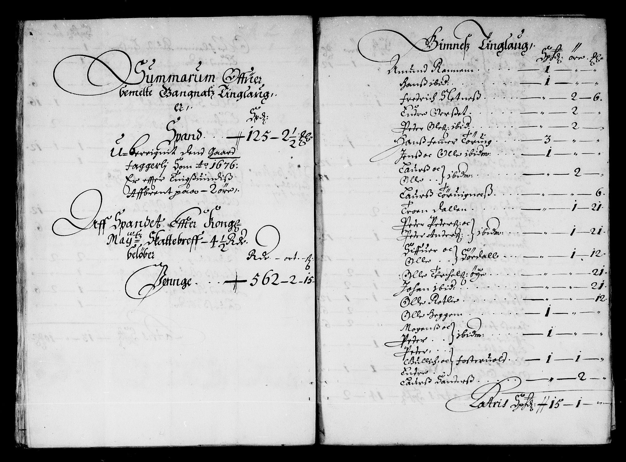 Rentekammeret inntil 1814, Reviderte regnskaper, Stiftamtstueregnskaper, Trondheim stiftamt og Nordland amt, AV/RA-EA-6044/R/Rd/L0043: Trondheim stiftamt, 1676