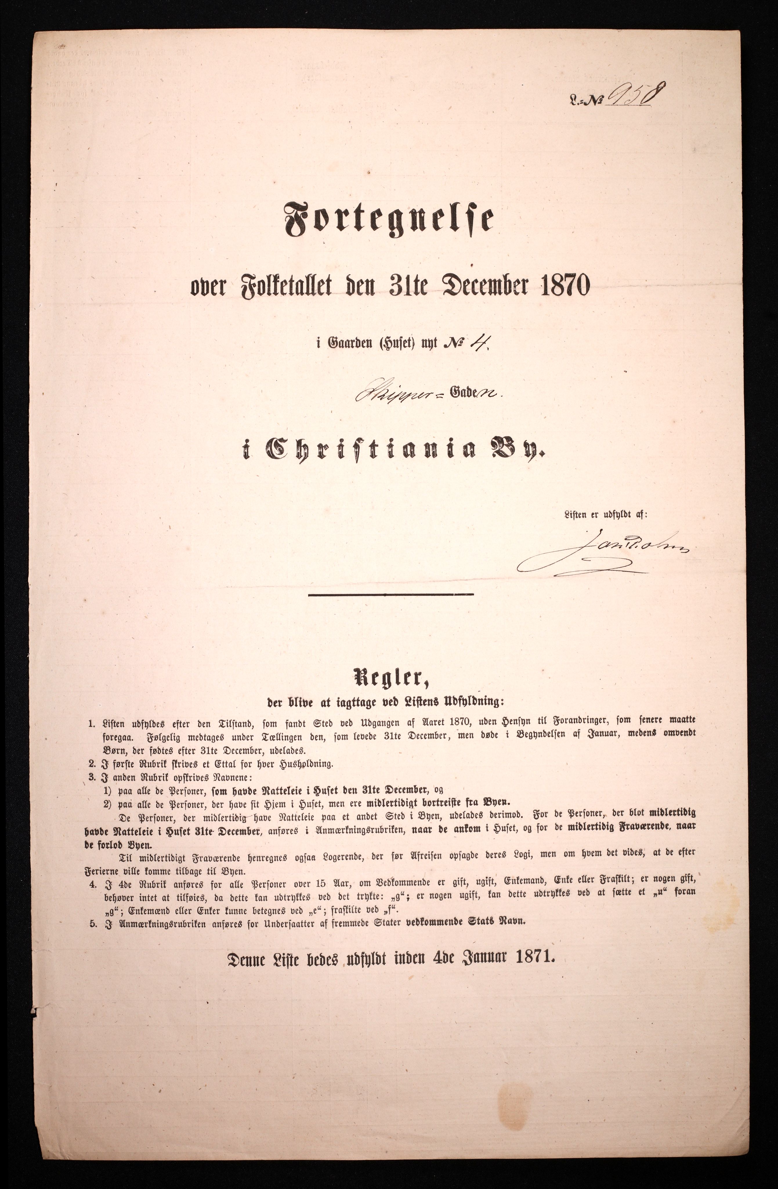 RA, Folketelling 1870 for 0301 Kristiania kjøpstad, 1870, s. 3315