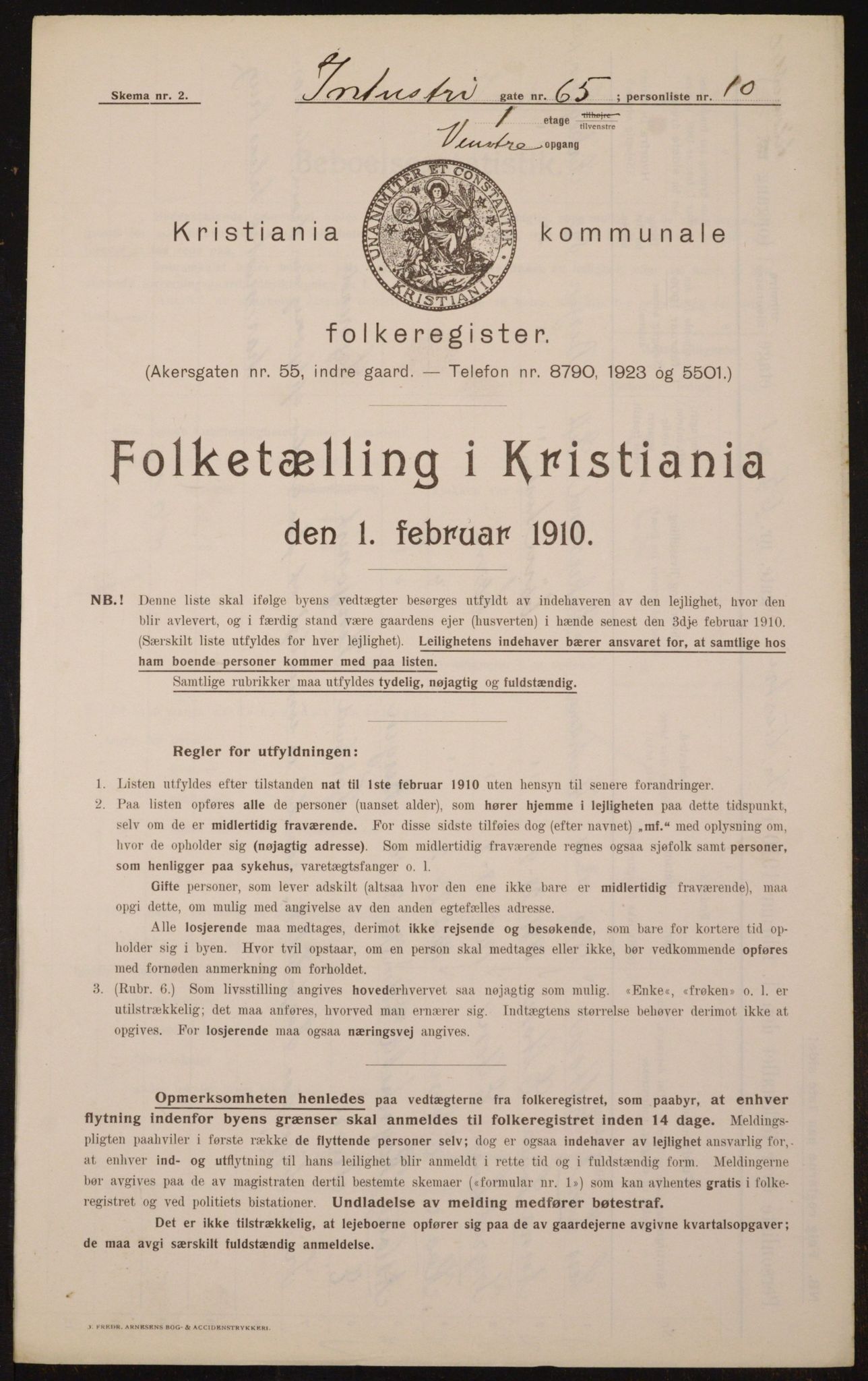 OBA, Kommunal folketelling 1.2.1910 for Kristiania, 1910, s. 42759