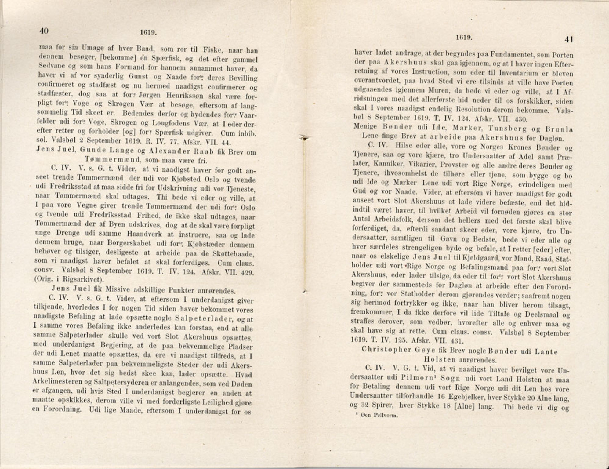 Publikasjoner utgitt av Det Norske Historiske Kildeskriftfond, PUBL/-/-/-: Norske Rigs-Registranter, bind 5, 1619-1627, s. 40-41
