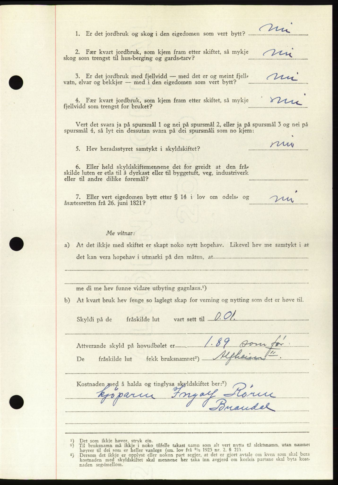 Søre Sunnmøre sorenskriveri, AV/SAT-A-4122/1/2/2C/L0081: Pantebok nr. 7A, 1947-1948, Dagboknr: 1624/1947