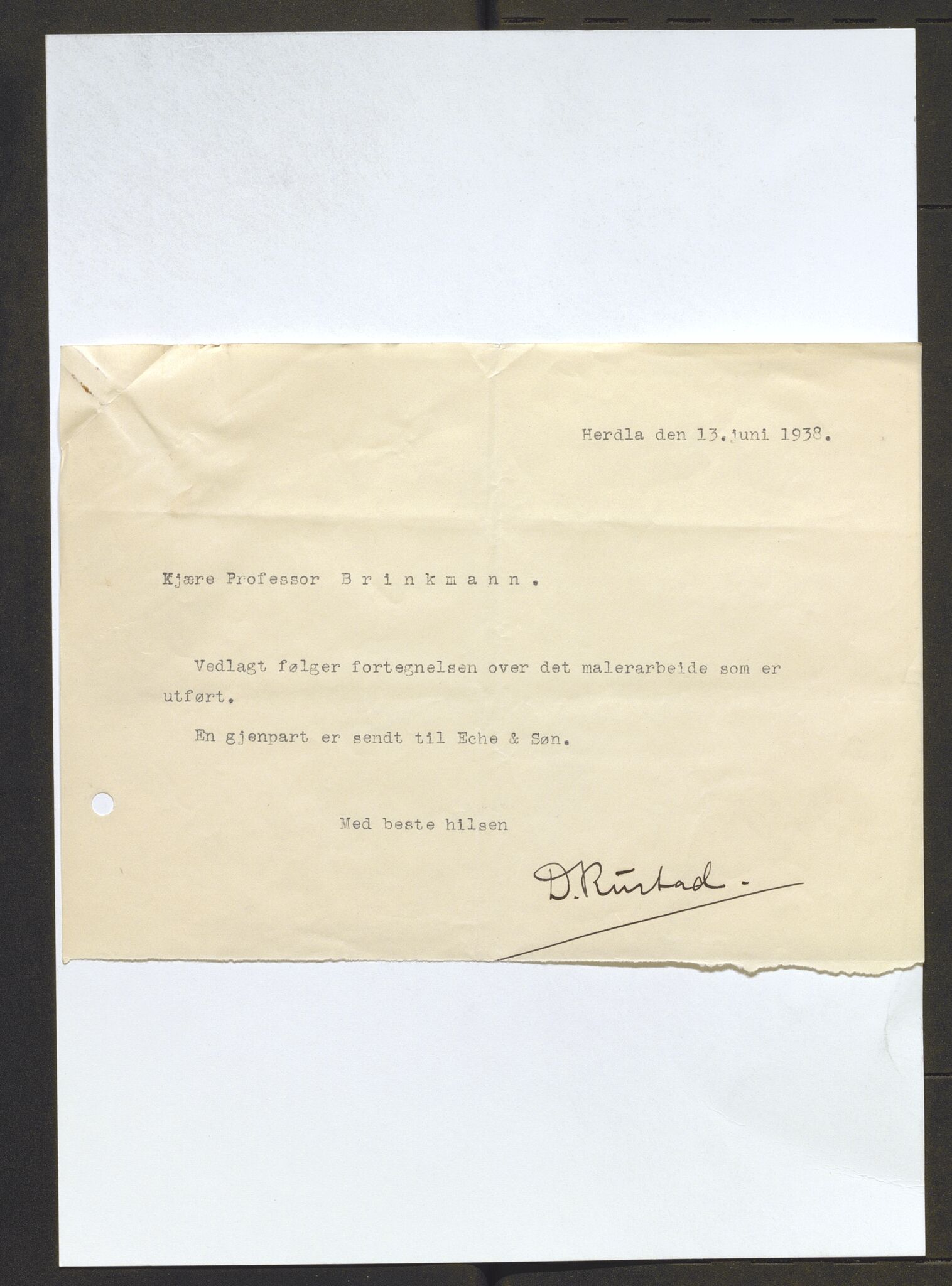Bergens Museum, AV/SAB-A-17301/13/D/L0002: Korrespondanse , 1928-1940, s. 431