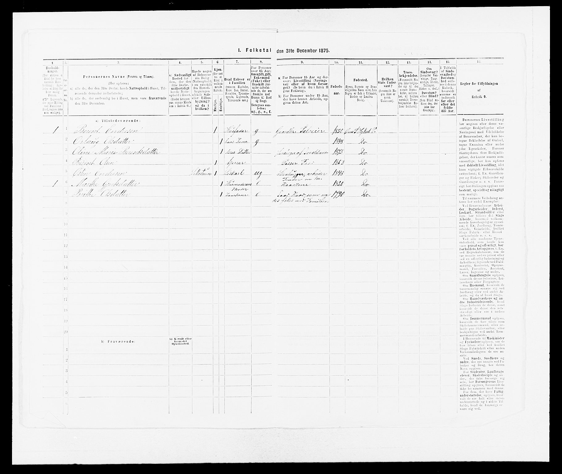 SAB, Folketelling 1875 for 1413P Hyllestad prestegjeld, 1875, s. 235