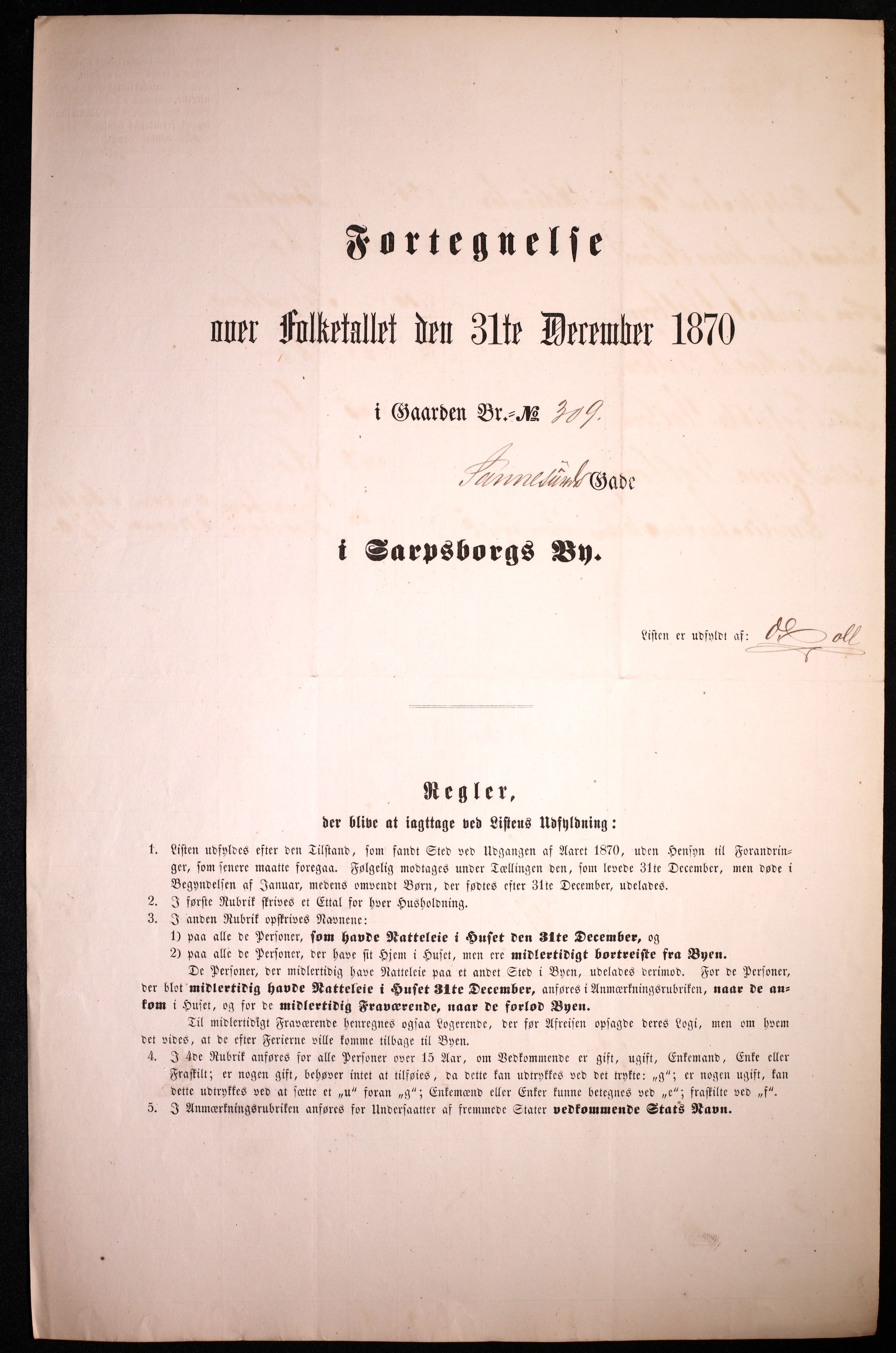 RA, Folketelling 1870 for 0102 Sarpsborg kjøpstad, 1870, s. 217