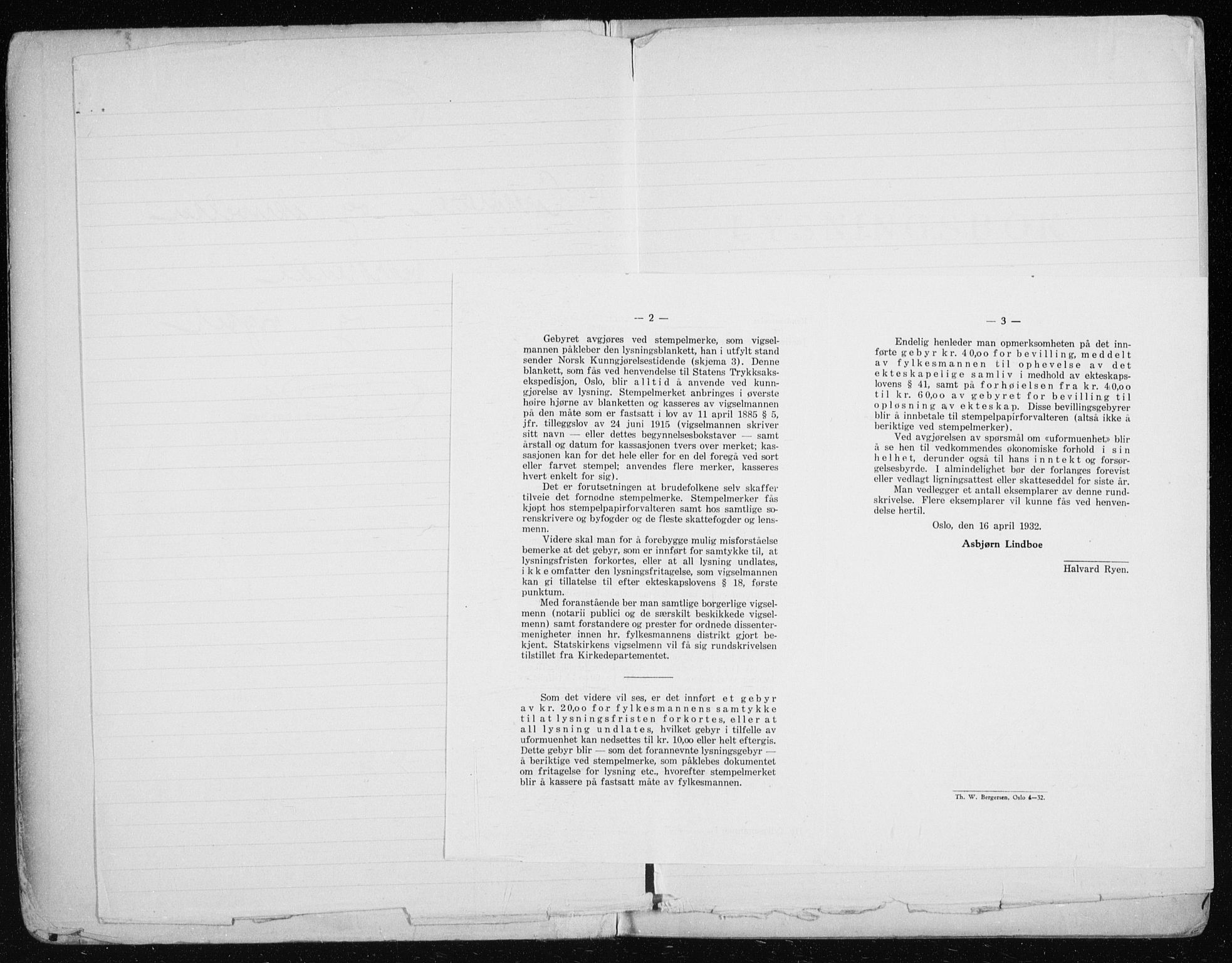 Tromsø sokneprestkontor/stiftsprosti/domprosti, AV/SATØ-S-1343/H/Hc/L0101: Lysningsprotokoll nr. 101, 1933-1943