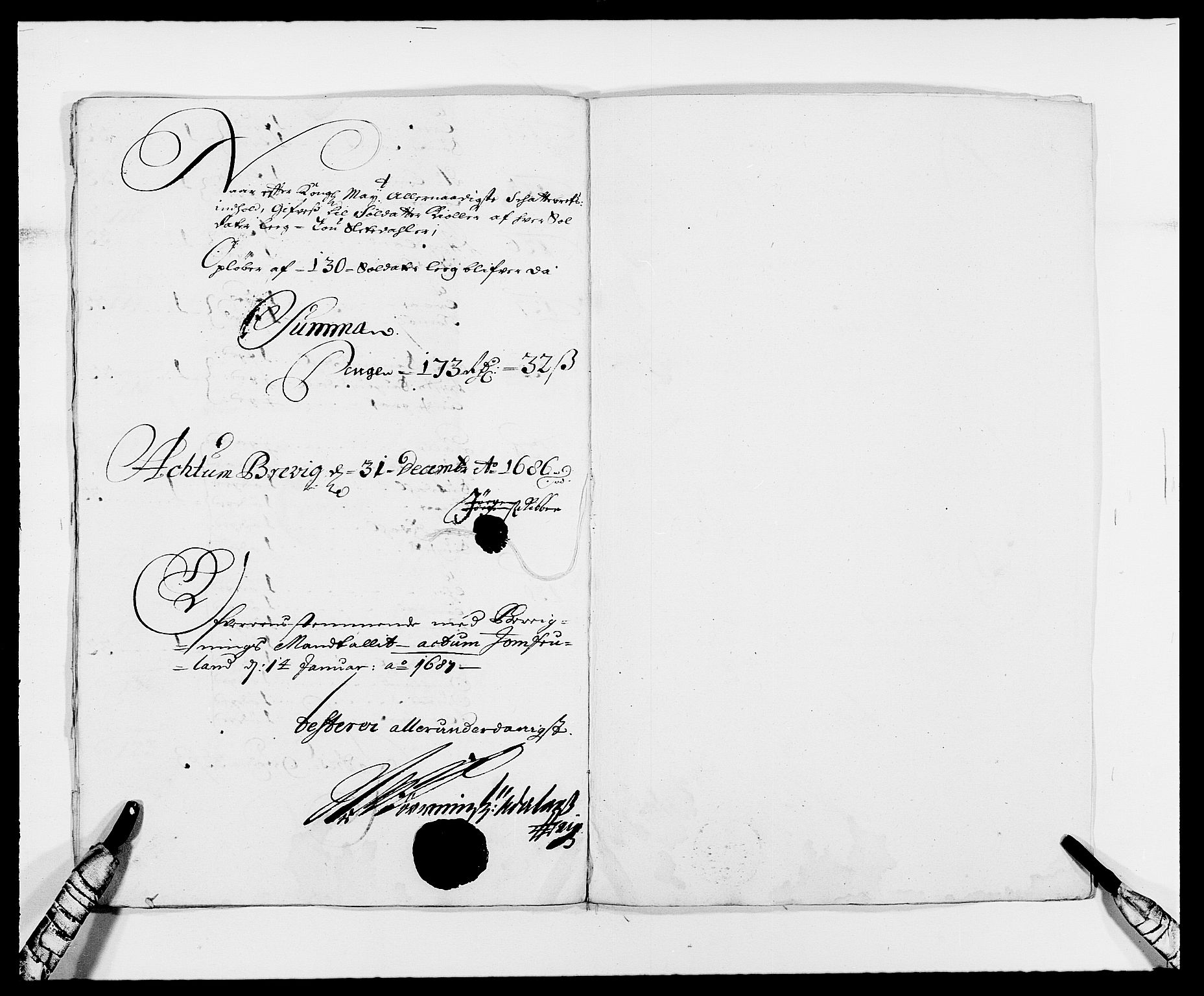 Rentekammeret inntil 1814, Reviderte regnskaper, Fogderegnskap, RA/EA-4092/R34/L2049: Fogderegnskap Bamble, 1685-1687, s. 93